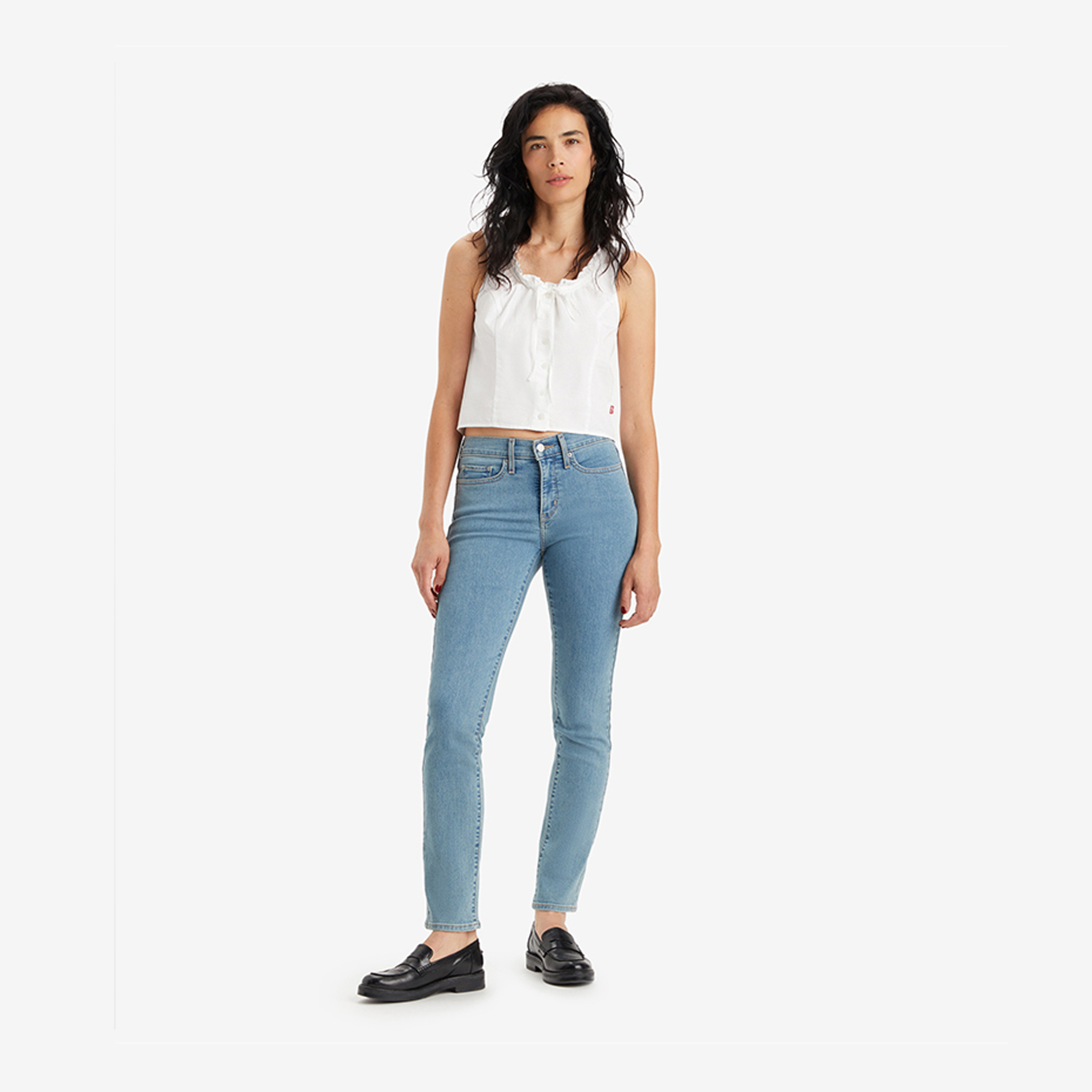 جينز نسائي ضيق قابل للتمدد متوسط الارتفاع من ليفاي-women-clothing-bottoms-jeans-image-4