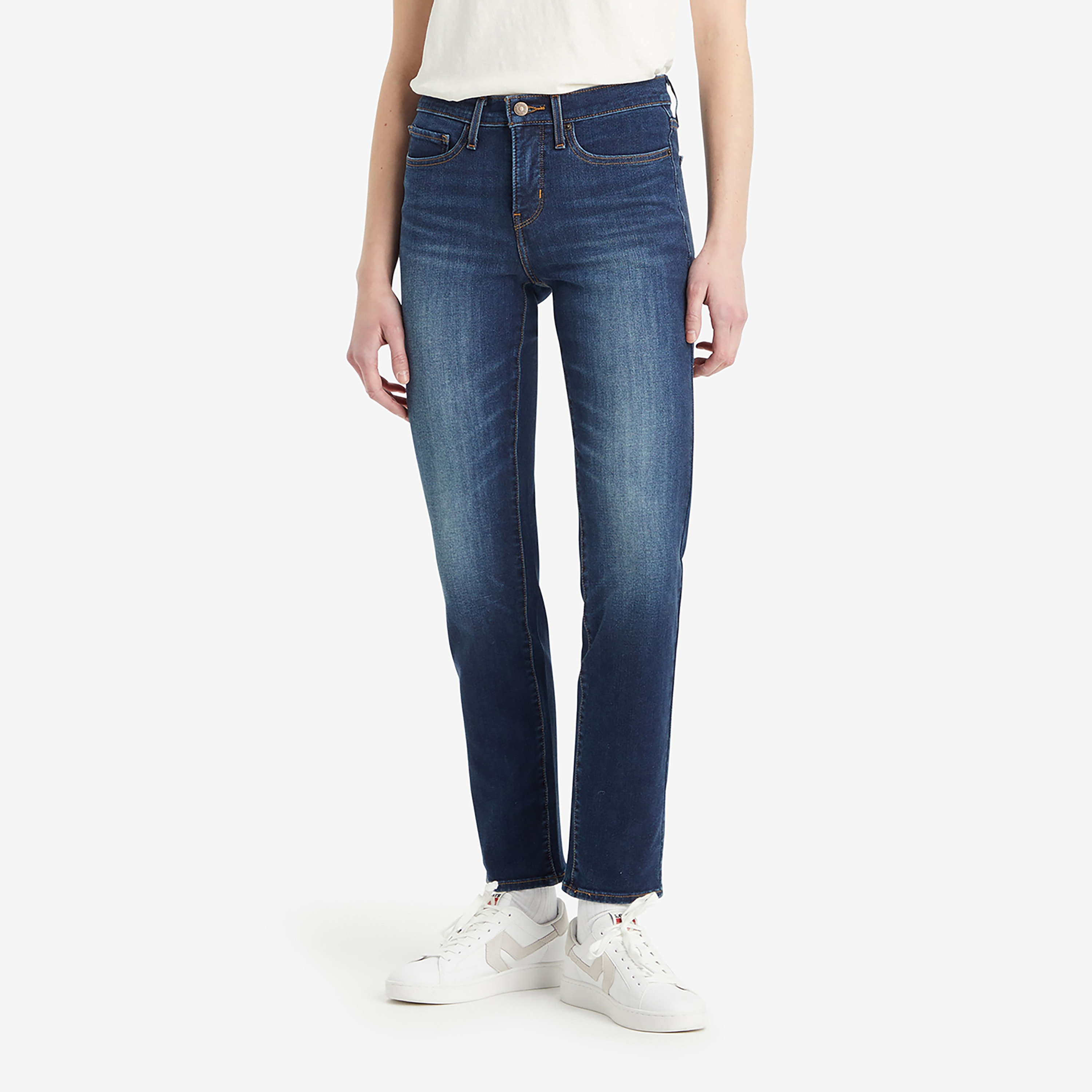 بنطلون جينز نسائي 312 بقصة ضيقة انديجو بخمسة جيوب وبلون فاتح من ليفايس-women-clothing-bottoms-jeans-image-1