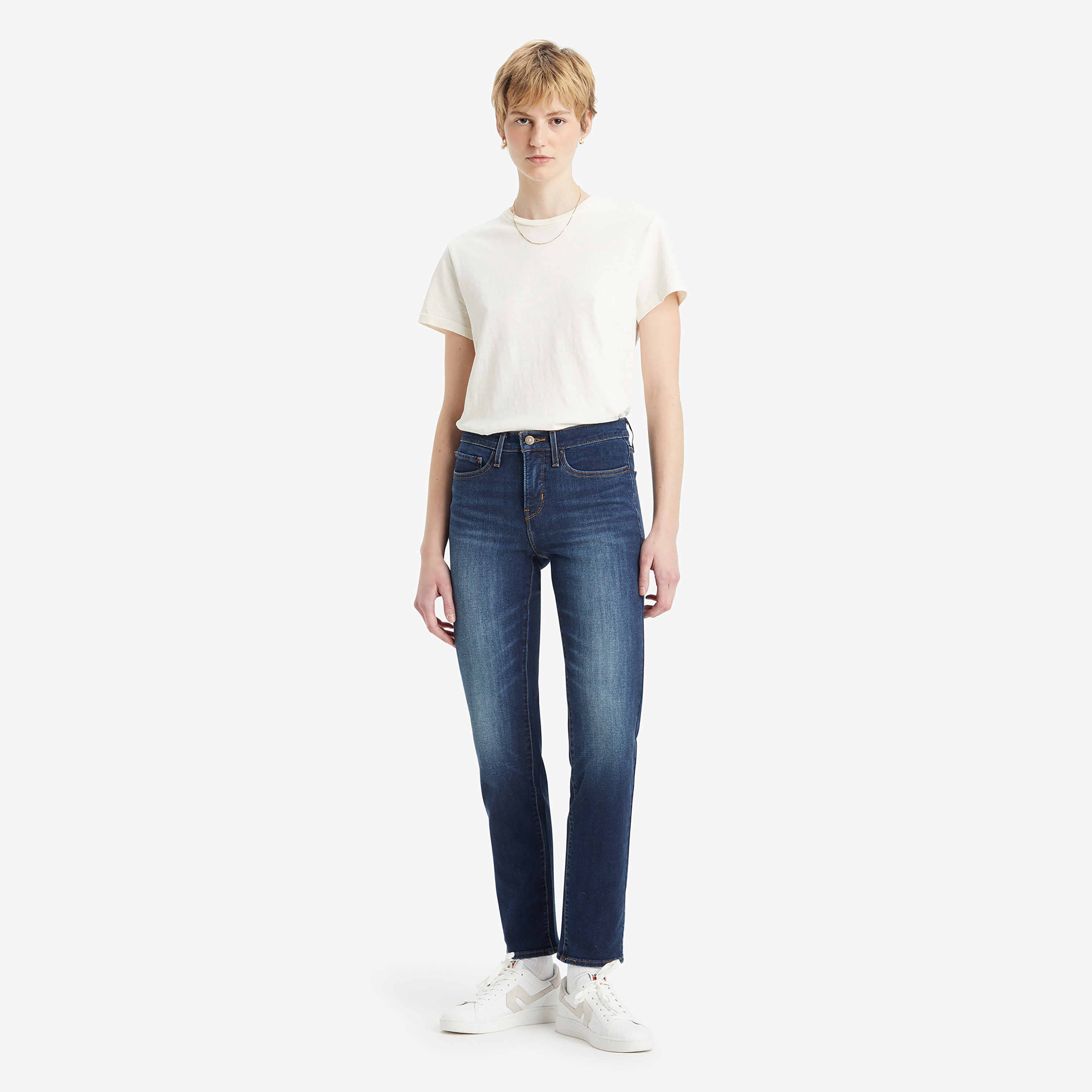 بنطلون جينز نسائي 312 بقصة ضيقة انديجو بخمسة جيوب وبلون فاتح من ليفايس-women-clothing-bottoms-jeans-image-2