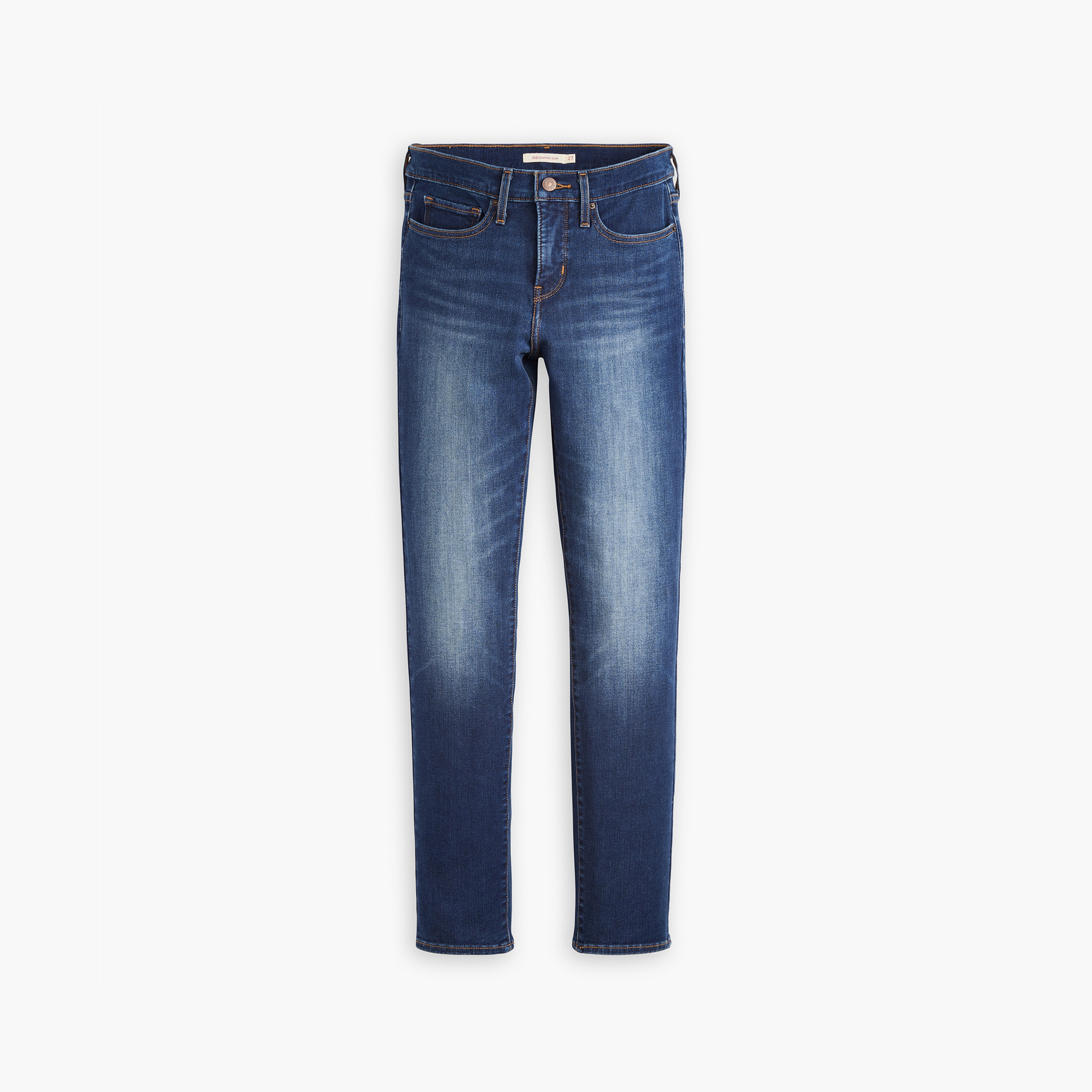 بنطلون جينز نسائي 312 بقصة ضيقة انديجو بخمسة جيوب وبلون فاتح من ليفايس-women-clothing-bottoms-jeans-image-5