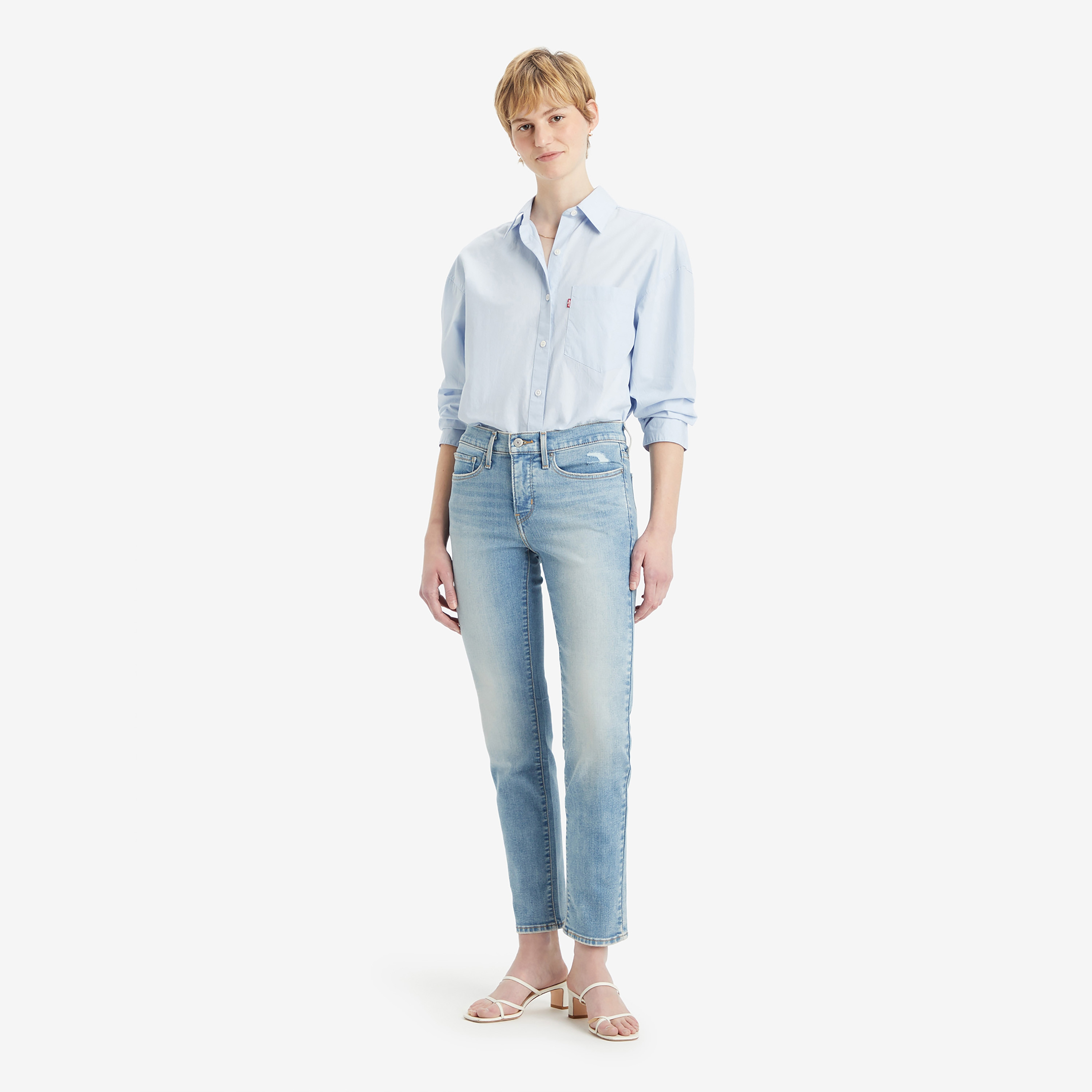 Levi's 312 Slim Fit Indigo 5 Pockets Light Fade Women's Jeans-women-clothing-bottoms-jeans-image-2