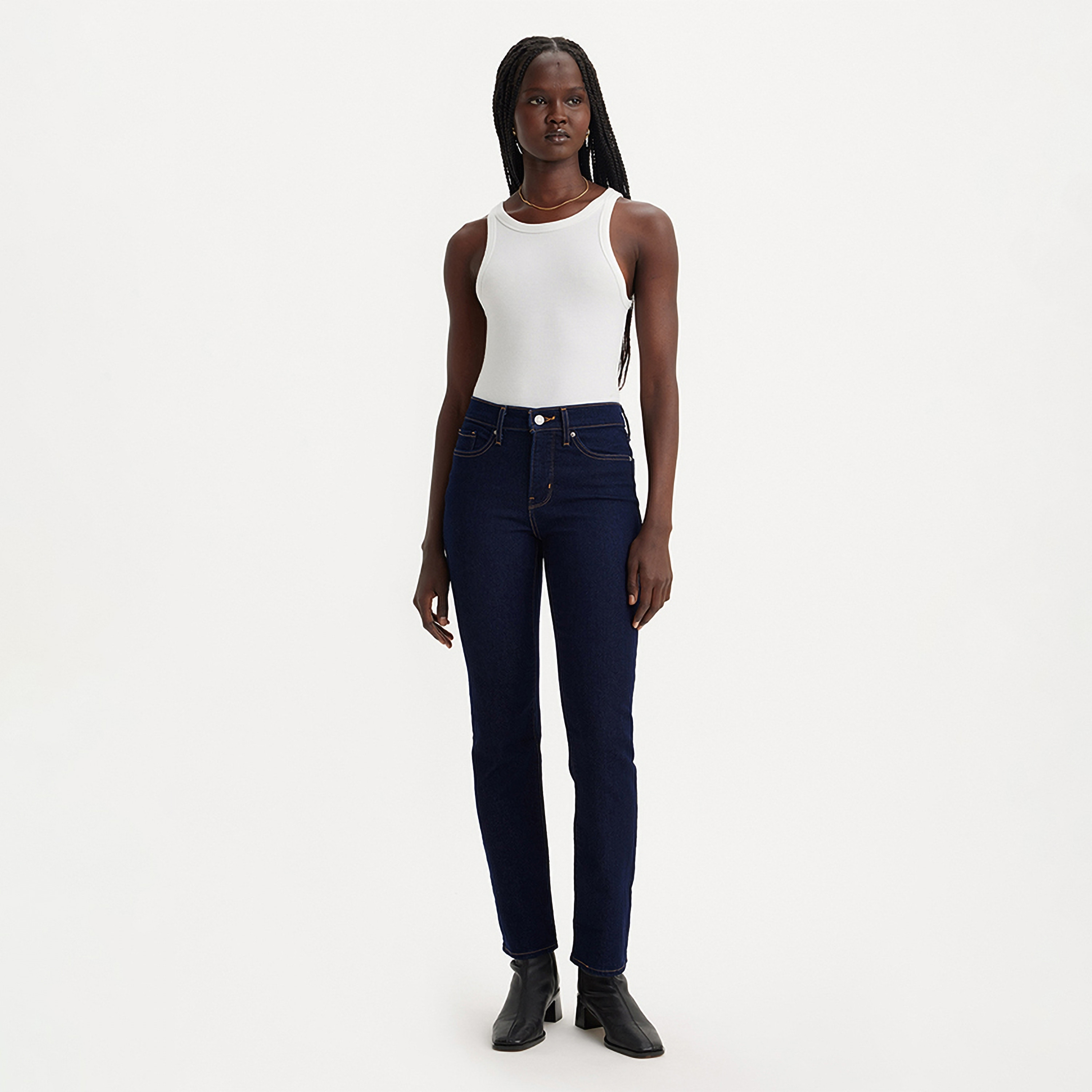 جينز نسائي ليفايس 314 ستريت فيت أزرق بخمسة جيوب داخلي 30-women-clothing-bottoms-jeans-image-2