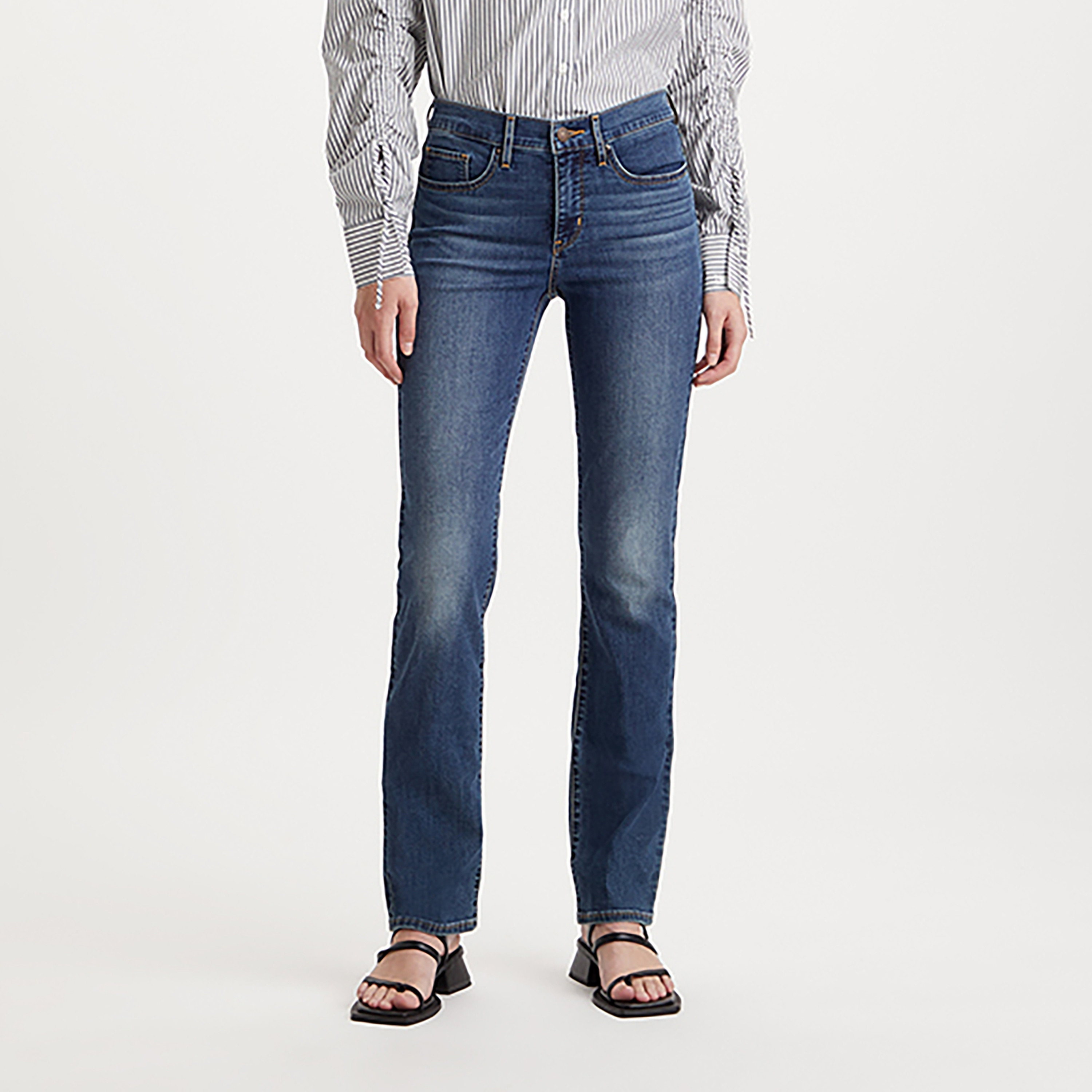 Levi's Regular Fit Blue Plain Women's Jeans-women-clothing-bottoms-jeans-image-1