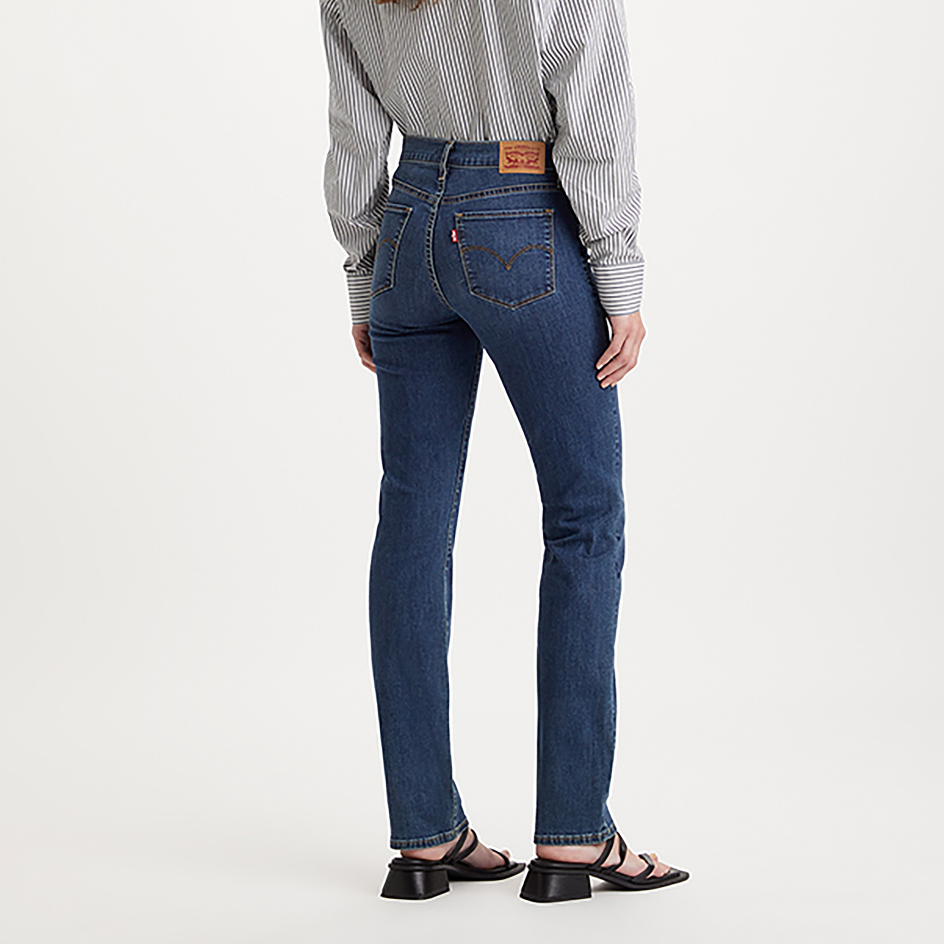 Levi's Regular Fit Blue Plain Women's Jeans-women-clothing-bottoms-jeans-image-3