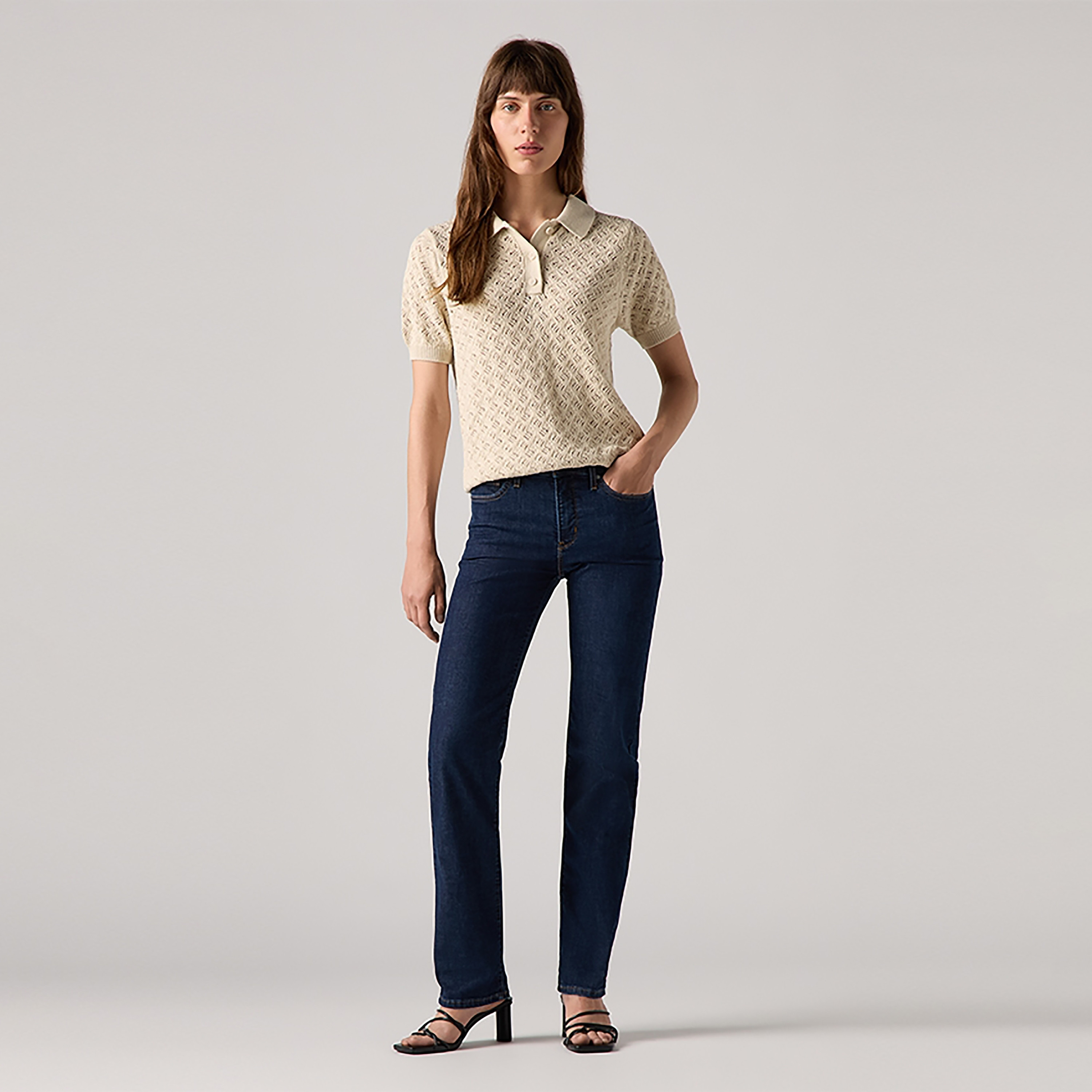 بنطلون جينز نسائي 314 بقصّة مستقيمة، أزرق، بخمسة جيوب، مقاس 30 من ليفايس-women-clothing-bottoms-jeans-image-2