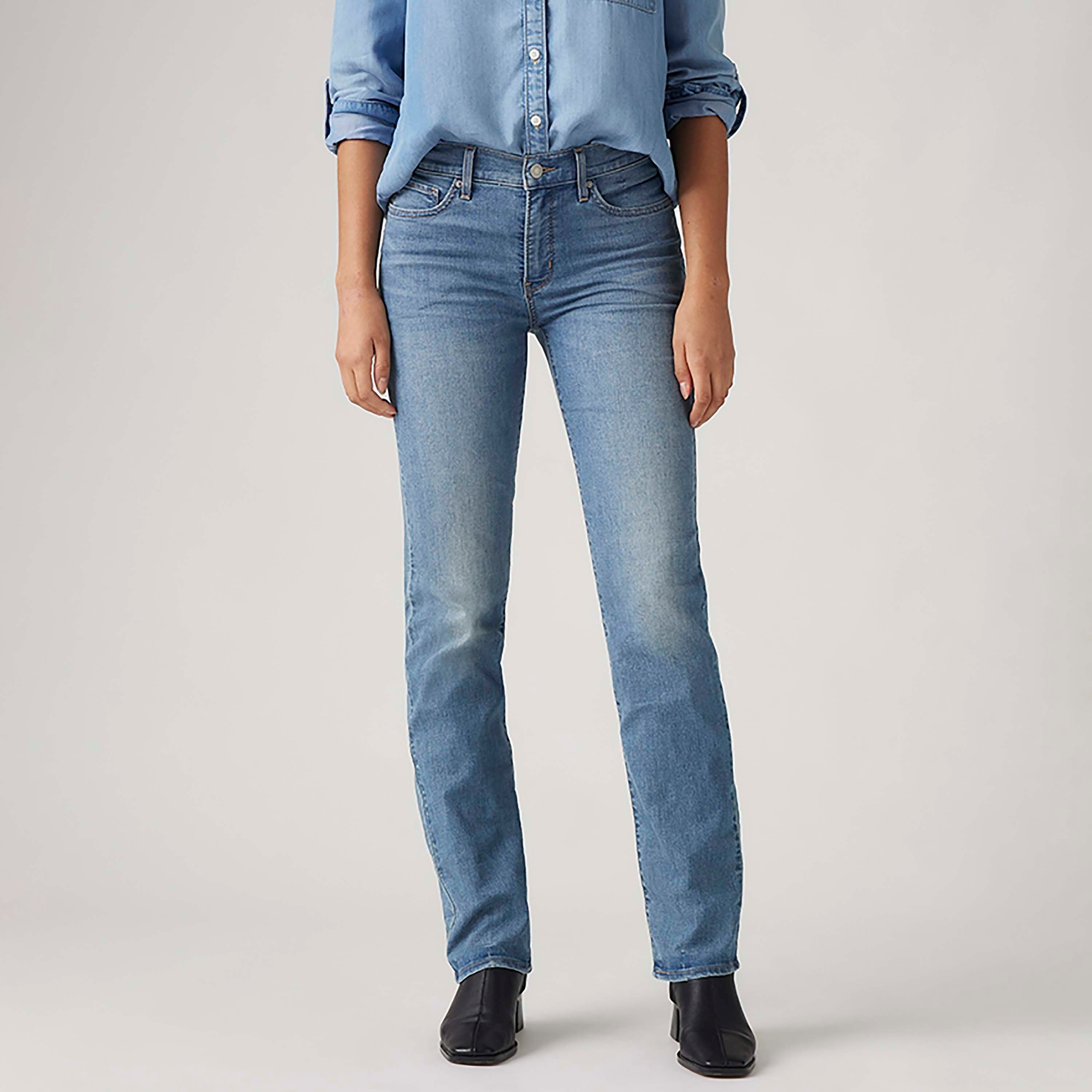 بنطلون جينز نسائي 314 بقصّة مستقيمة، أزرق، بخمسة جيوب، مقاس 30 من ليفايس-women-clothing-bottoms-jeans-image-1