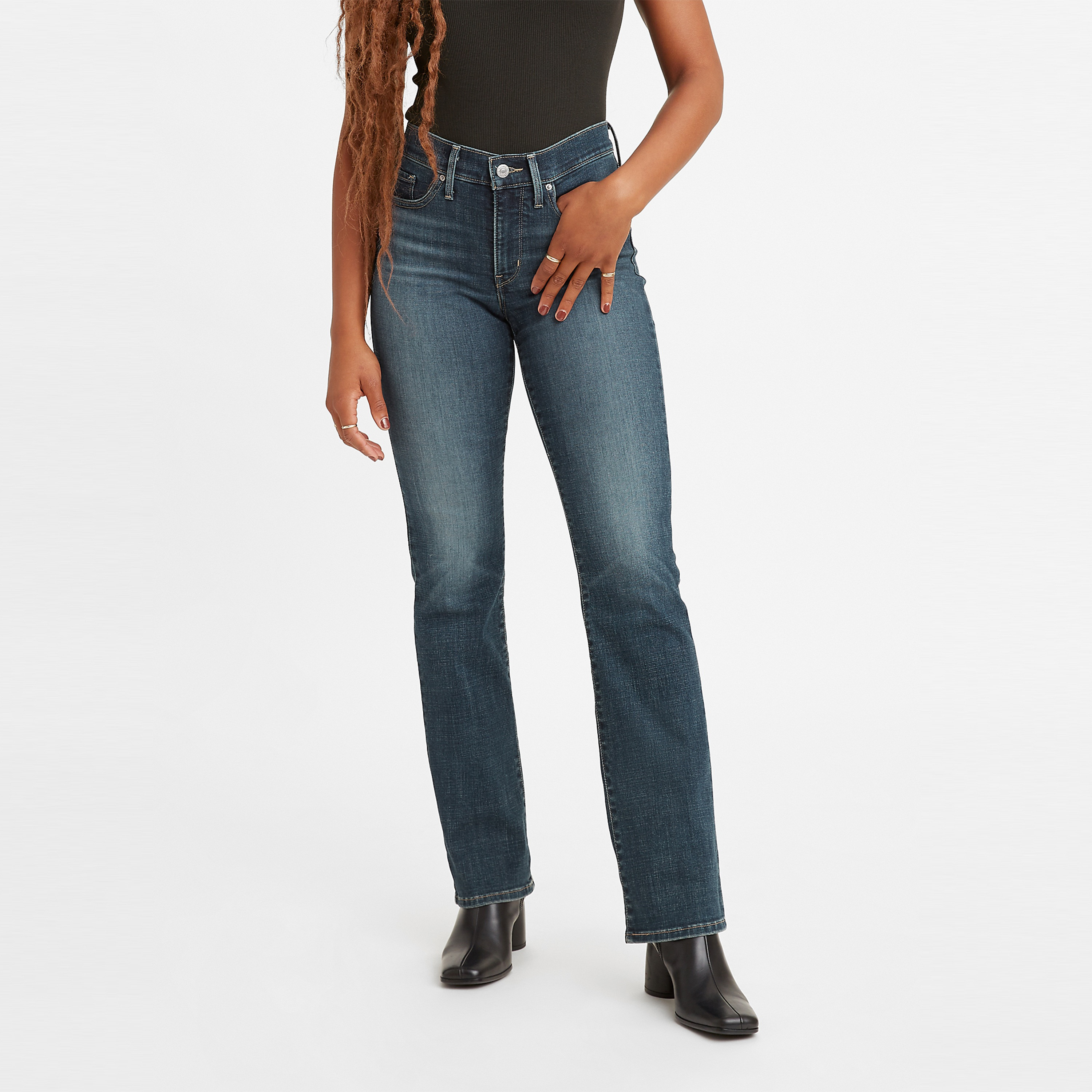 Levi's 315 Bootcut Fit Blue 5-Pocket Women's Jeans Inseam 30-women-clothing-bottoms-jeans-image-1