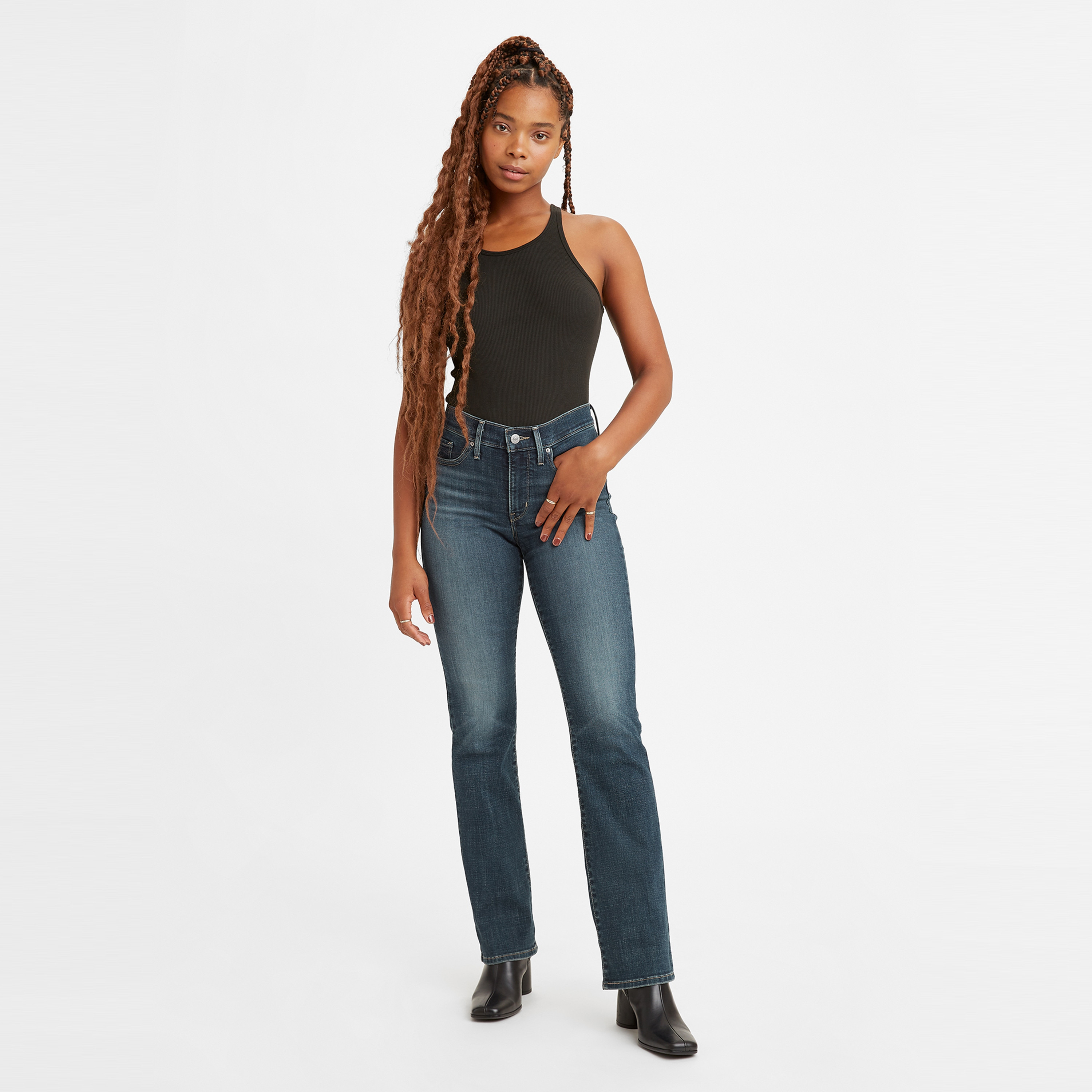 Levi's 315 Bootcut Fit Blue 5-Pocket Women's Jeans Inseam 30-women-clothing-bottoms-jeans-image-2