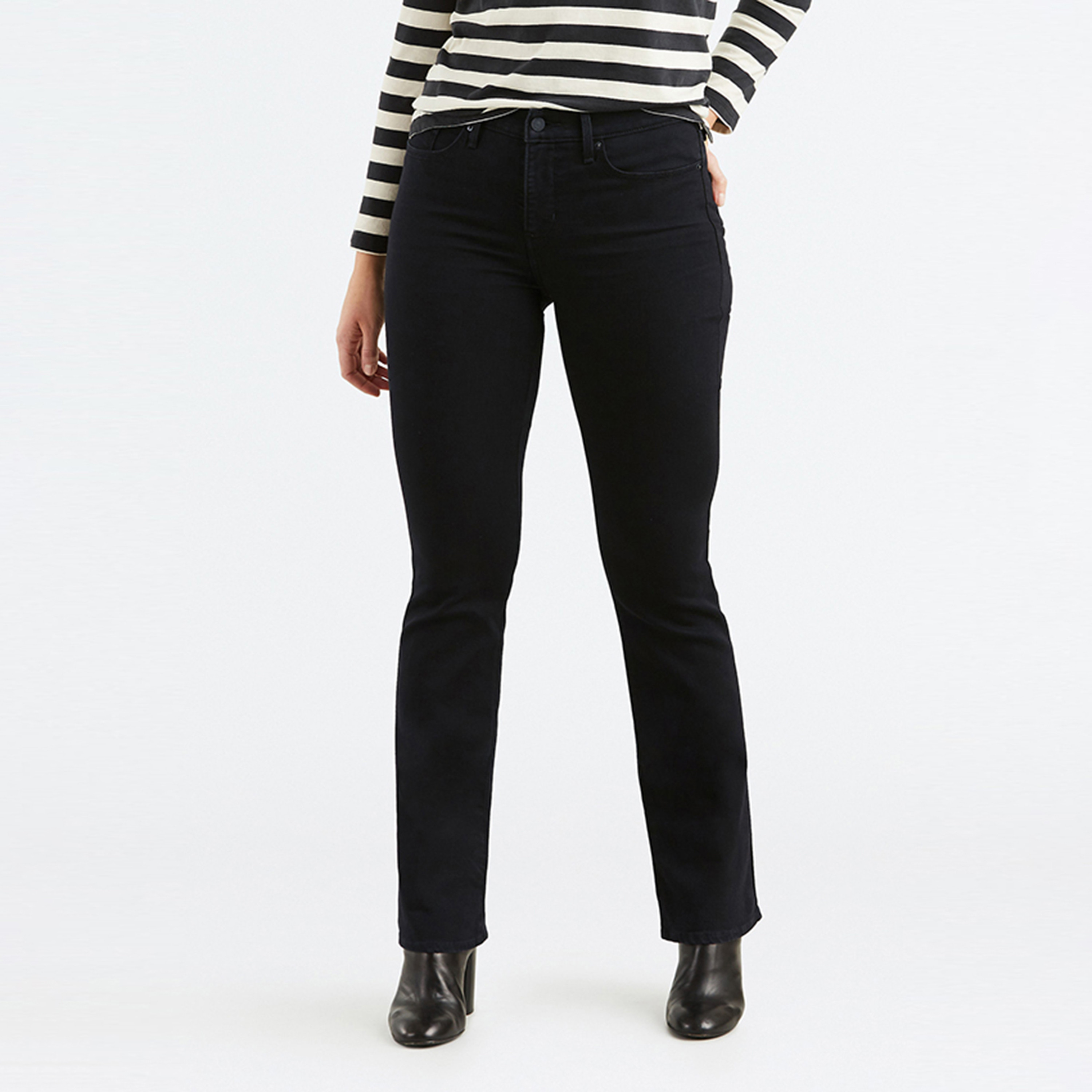 Levi's 315 Bootcut Fit Black 5-Pocket Women's Jeans Inseam 32-women-clothing-bottoms-jeans-image-1