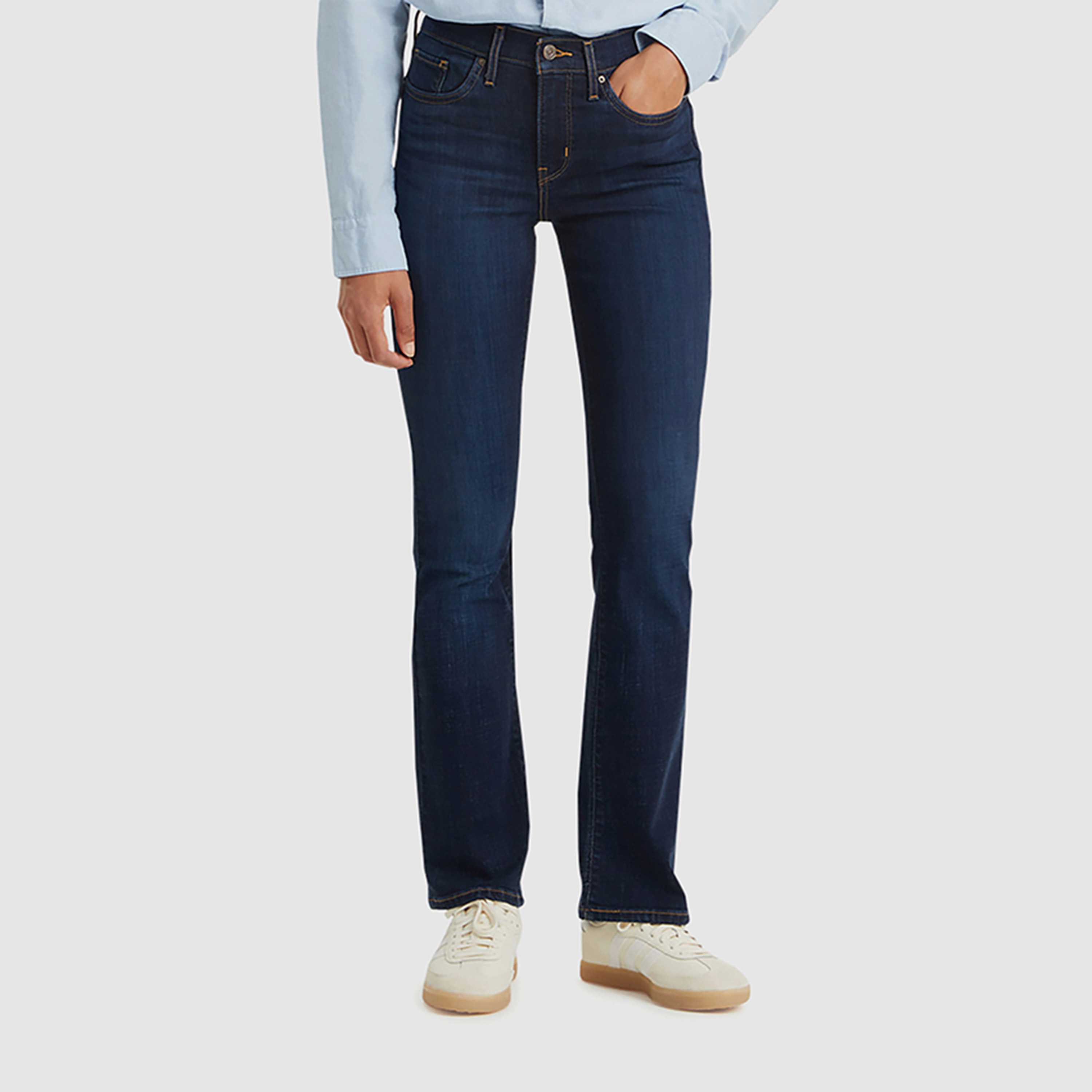 بنطلون جينز نسائي 315 بقصة بوتكات انديجو بخمسة جيوب من ليفايس-women-clothing-bottoms-jeans-image-1