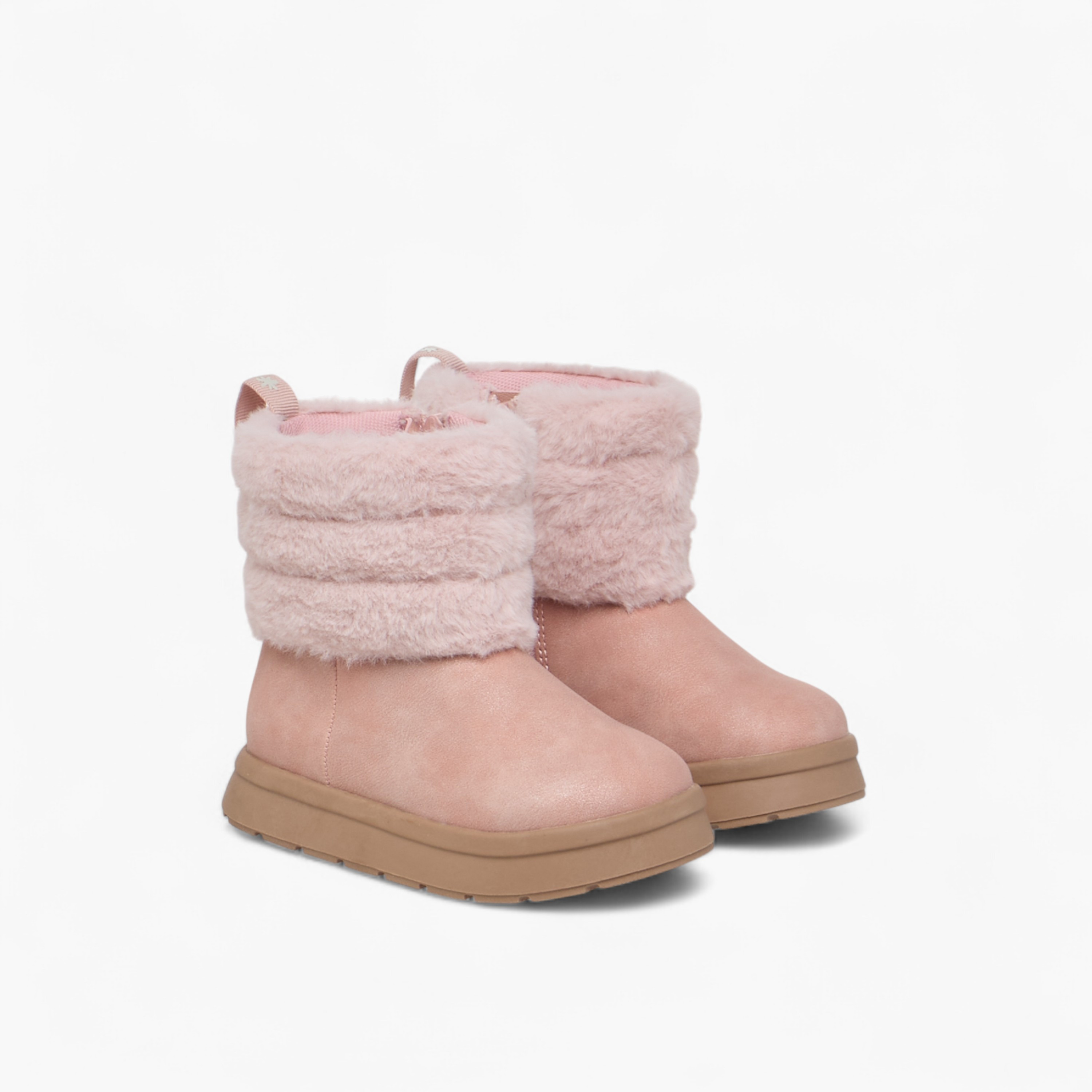 Juniors Faux Fur Boots with Zip Closure-girls-shoes-boots-image-1