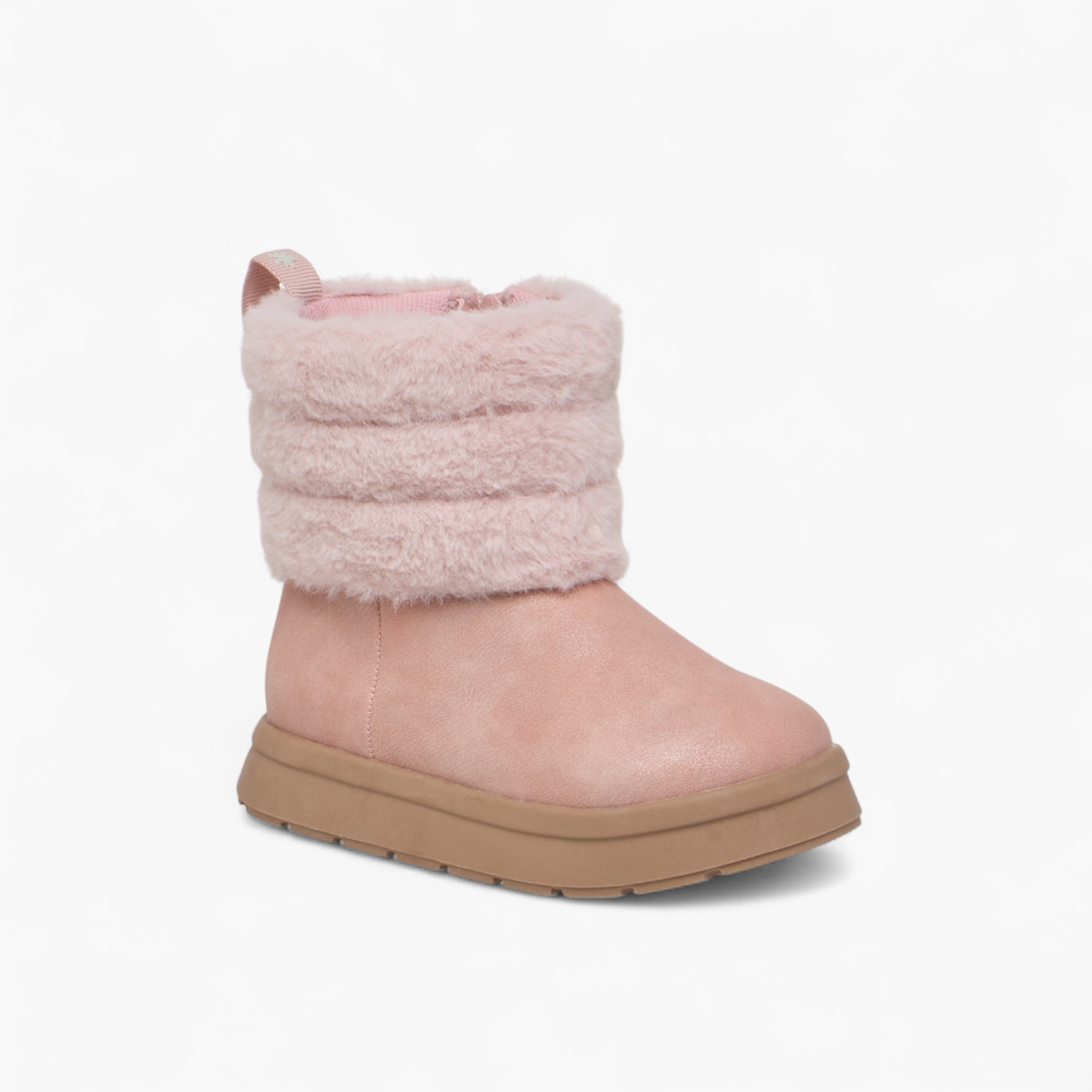 Juniors Faux Fur Boots with Zip Closure-girls-shoes-boots-image-2