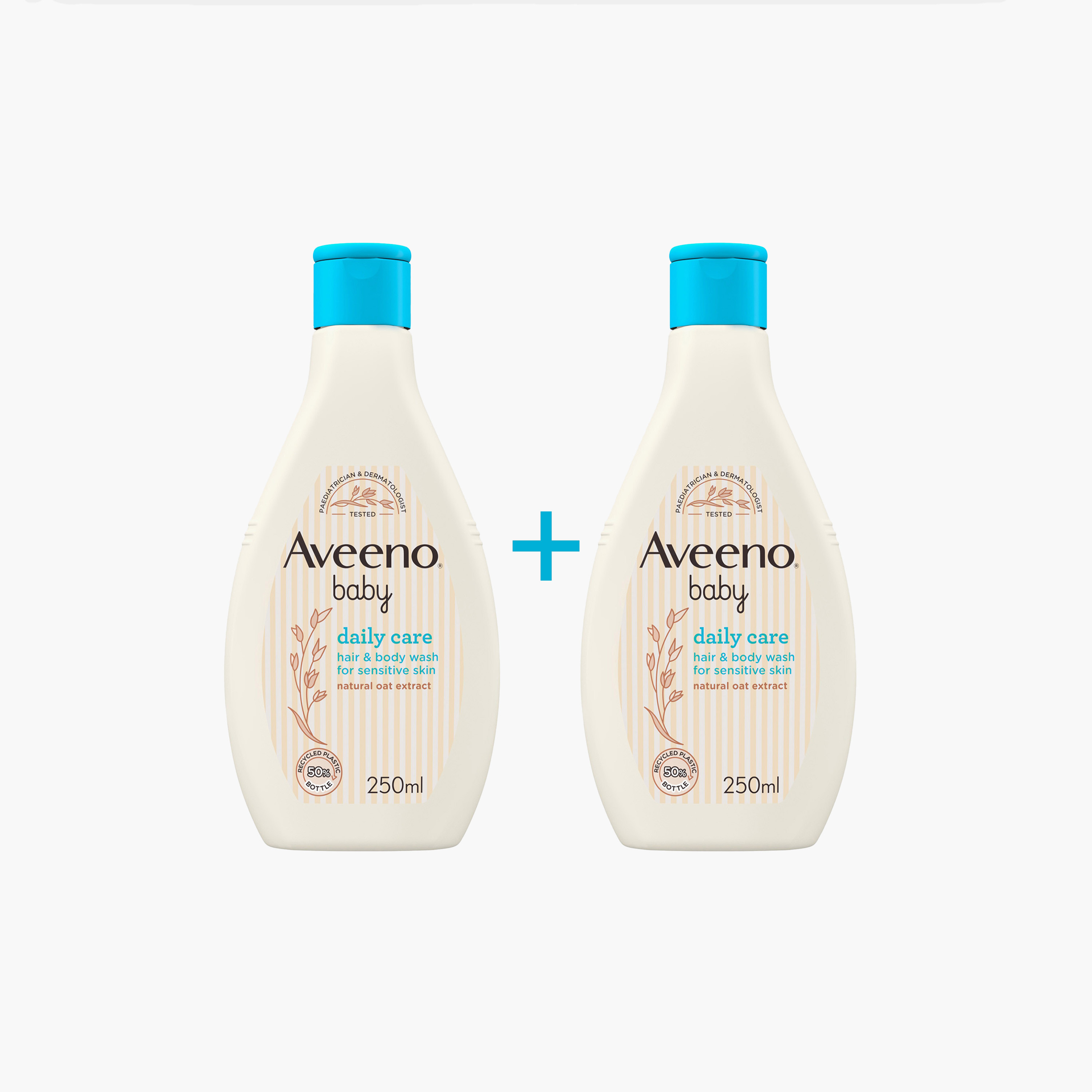 Aveeno Daily Care Hair and Body Wash, 250ml (Pack of 2)-baby-bathandcare-hairbodyskincare-bodywashandsoaps-image-1
