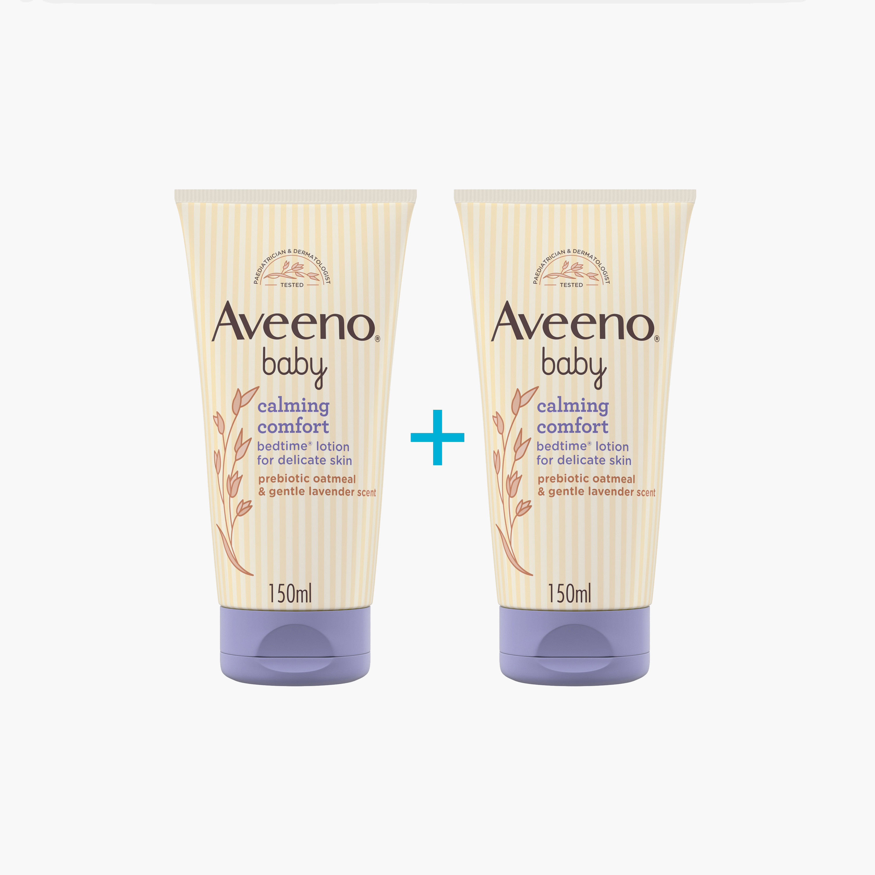 Aveeno Calming Comfort Bedtime Lotion, 150ml (Pack of 2)-baby-bathandcare-hairbodyskincare-lotionsandcreams-image-1