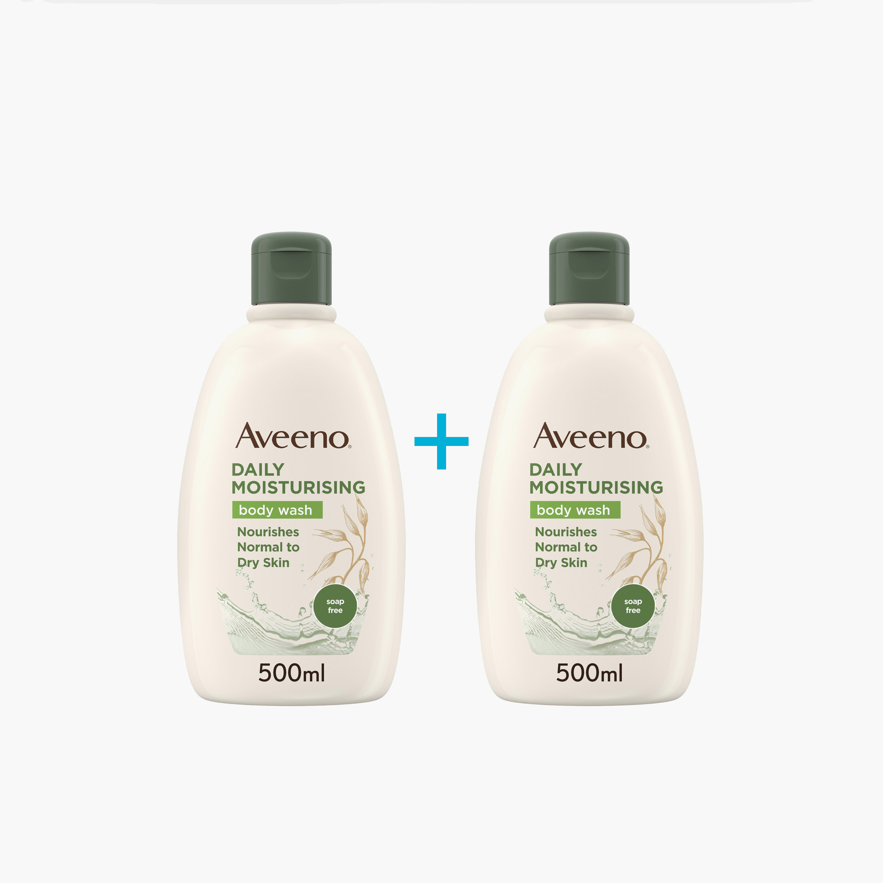 Aveeno Daily Moisturising Body Wash, 500ml (Pack of 2)-baby-bathandcare-hairbodyskincare-bodywashandsoaps-image-1