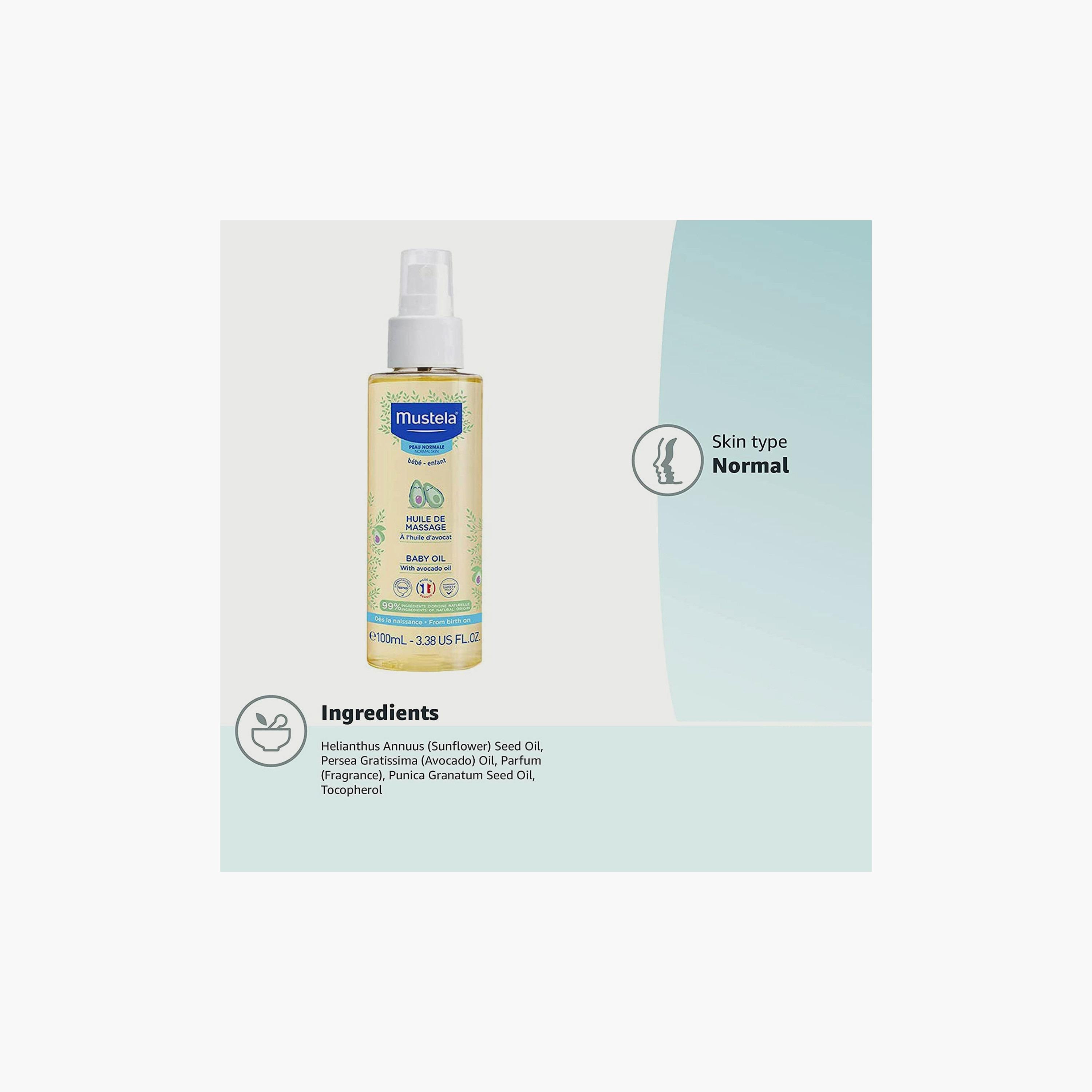 Mustela Pack of 2 Massage Oil - 100 ml-baby-bathandcare-hairbodyskincare-babyoil-image-3