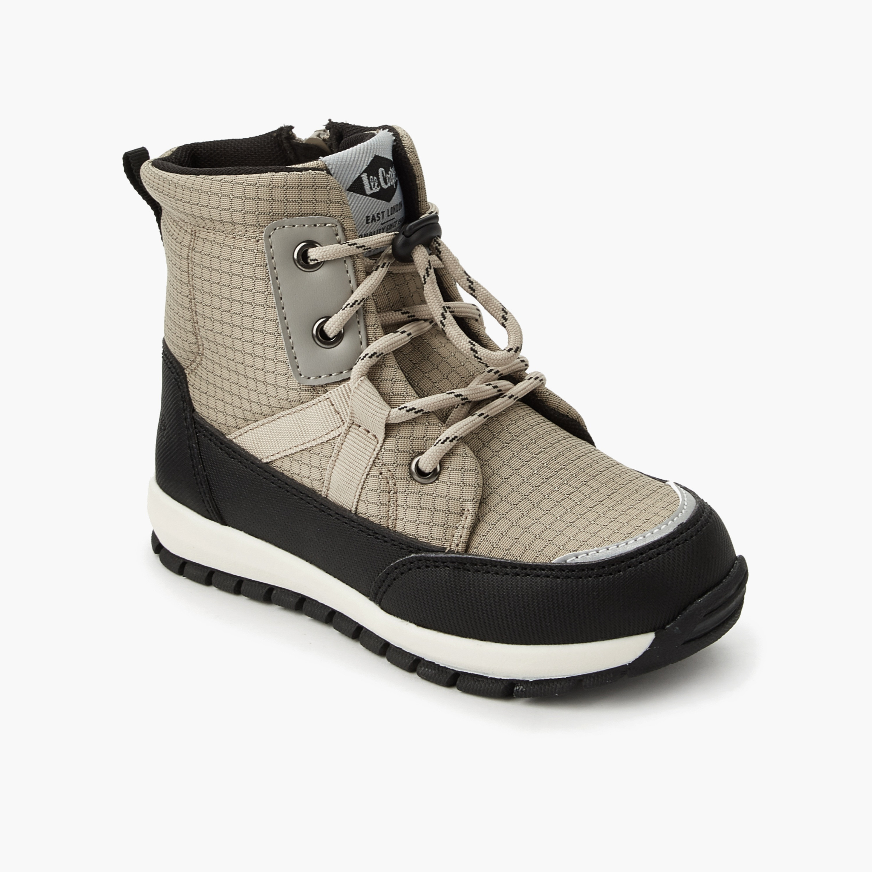 Lee Cooper Boys Checked Lace-Up Ankle Boots-boys-shoes-boots-image-2