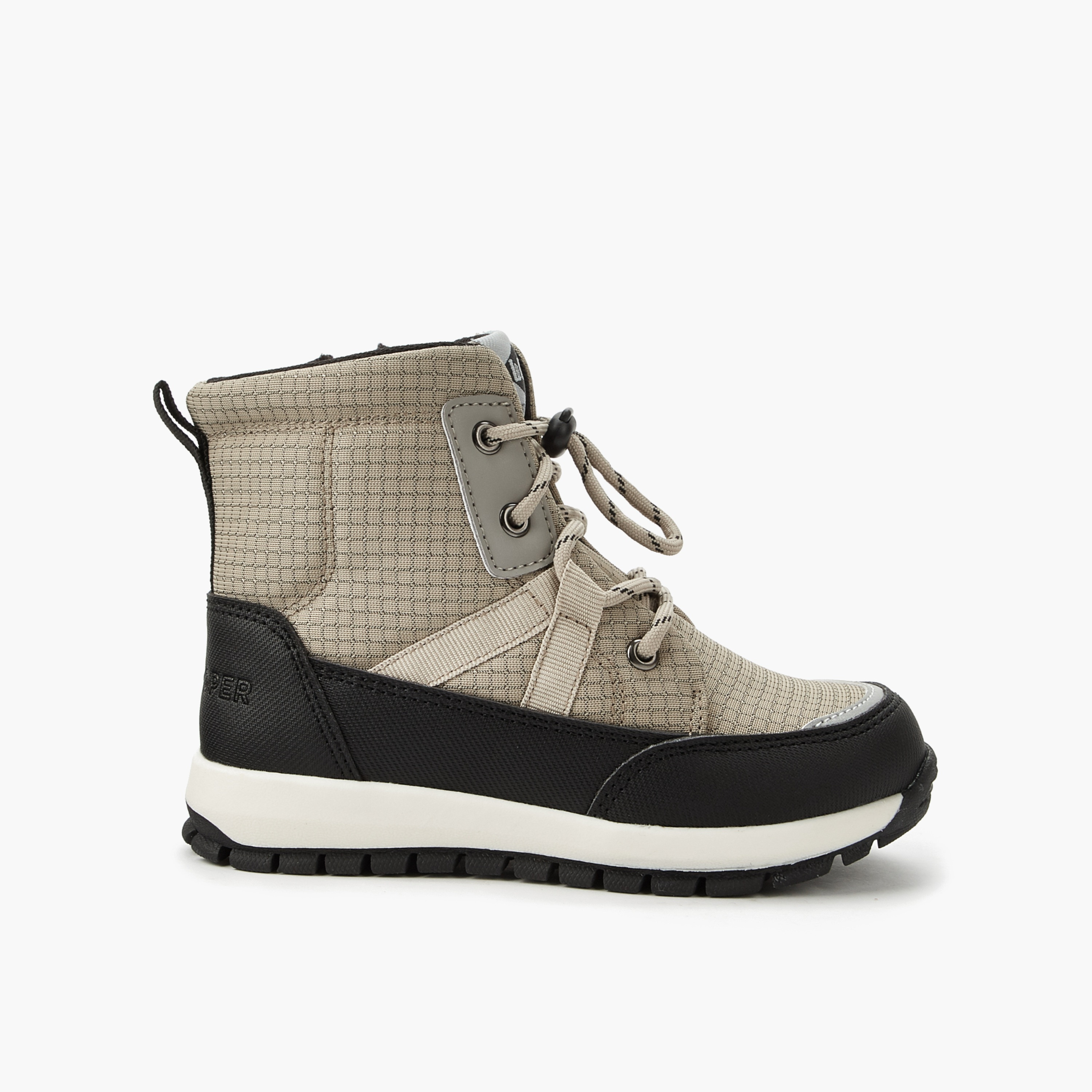 Lee Cooper Boys Checked Lace-Up Ankle Boots-boys-shoes-boots-image-3