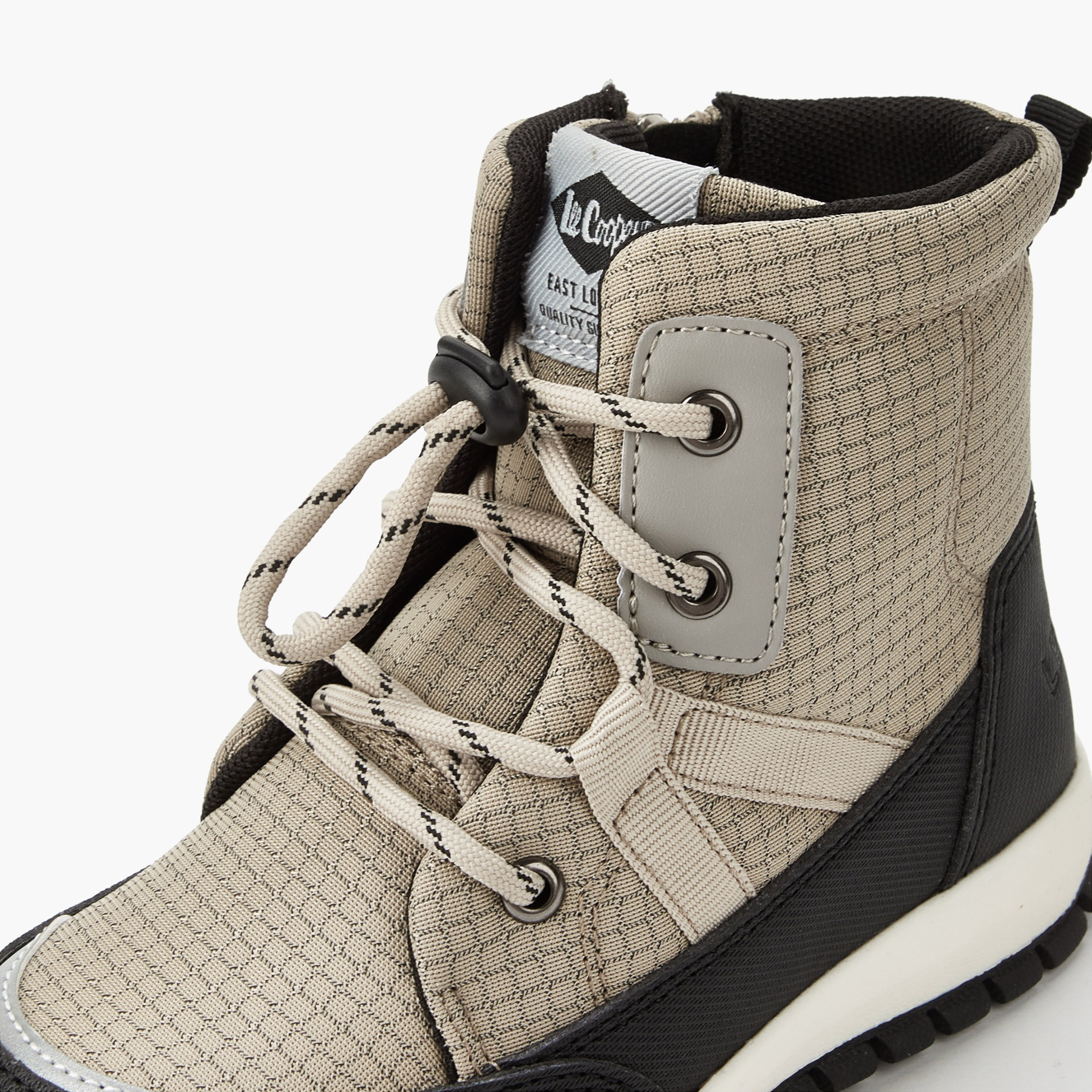 Lee Cooper Boys Checked Lace-Up Ankle Boots-boys-shoes-boots-image-4