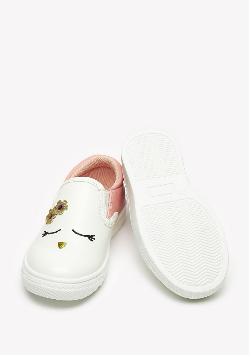 Juniors Applique Detail Slip-On Shoes-Girl%27s Sneakers-image-1