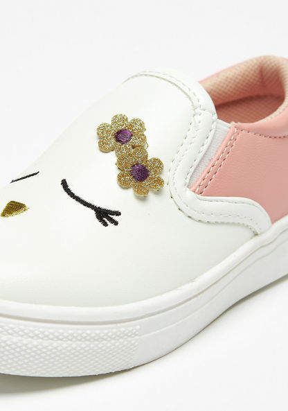 Juniors Applique Detail Slip-On Shoes