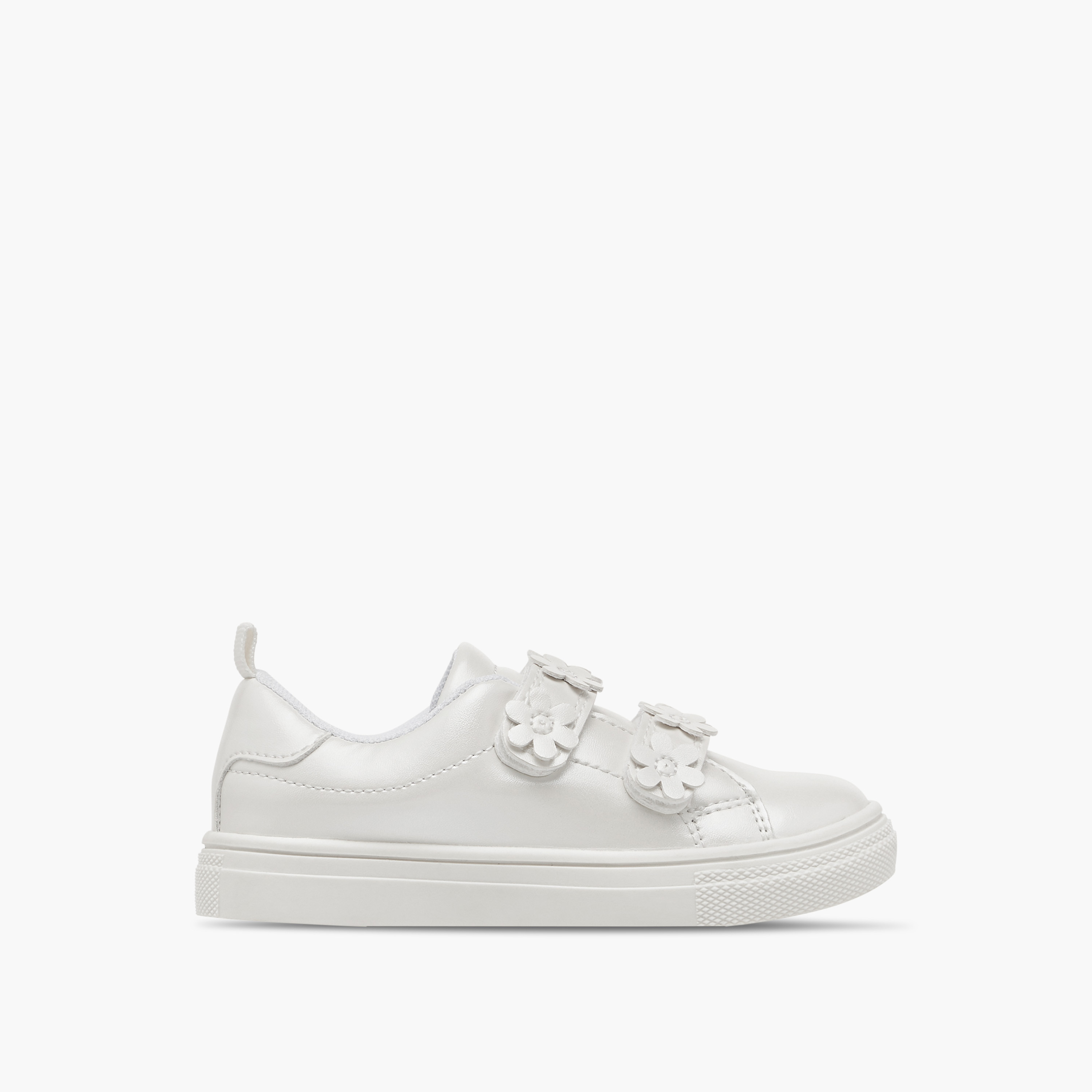 حذاء سنيكرز بشريط إغلاق لاصق وزخارف زهور من بيرفيت-girls-shoes-sneakers-image-3