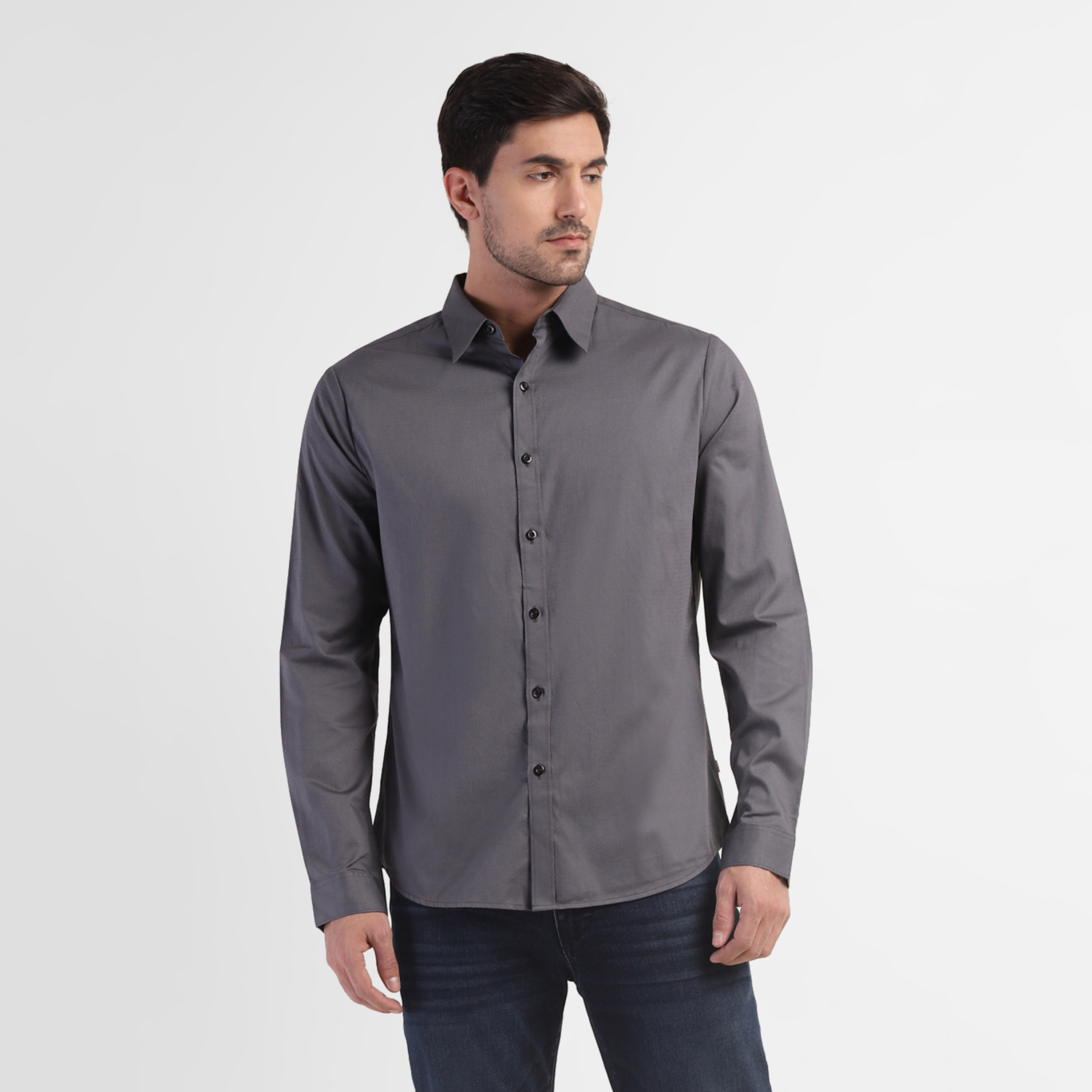 Levi's Plain Spread Collar Long Sleeves Shirt-men-clothing-shirts-image-1