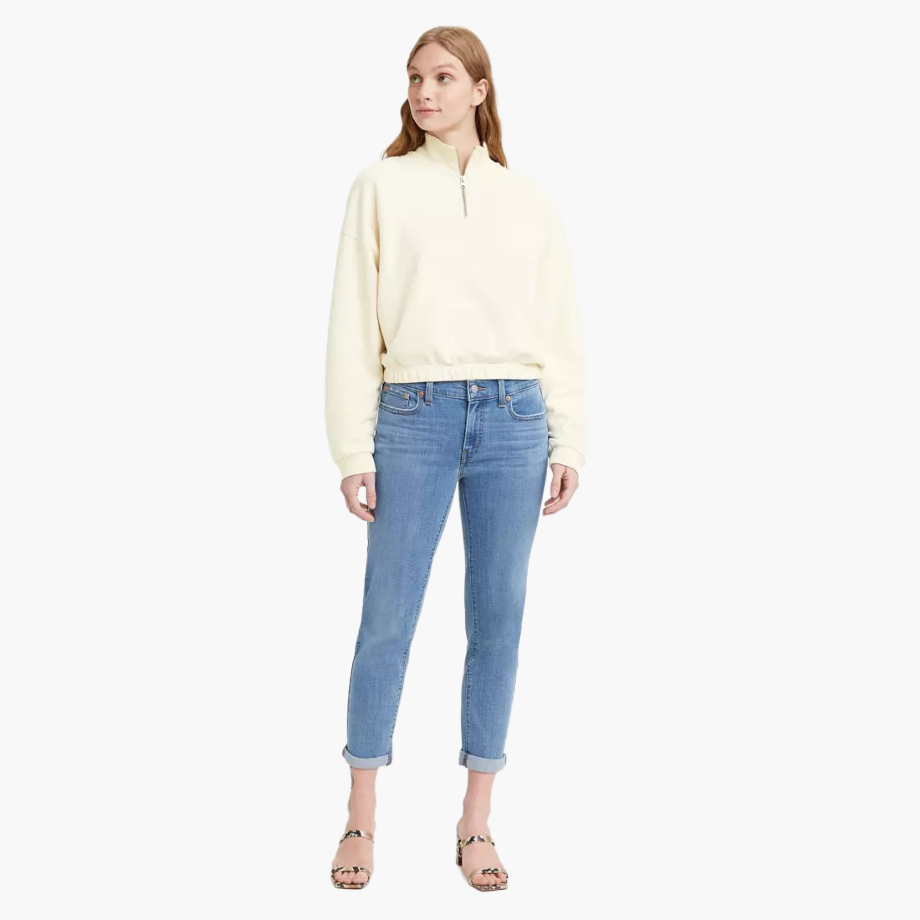 جينز حريمي بقصة "بوي فريند" مغسول باللون الأزرق مقاس 30 من ليفايس.-women-clothing-bottoms-jeans-image-2