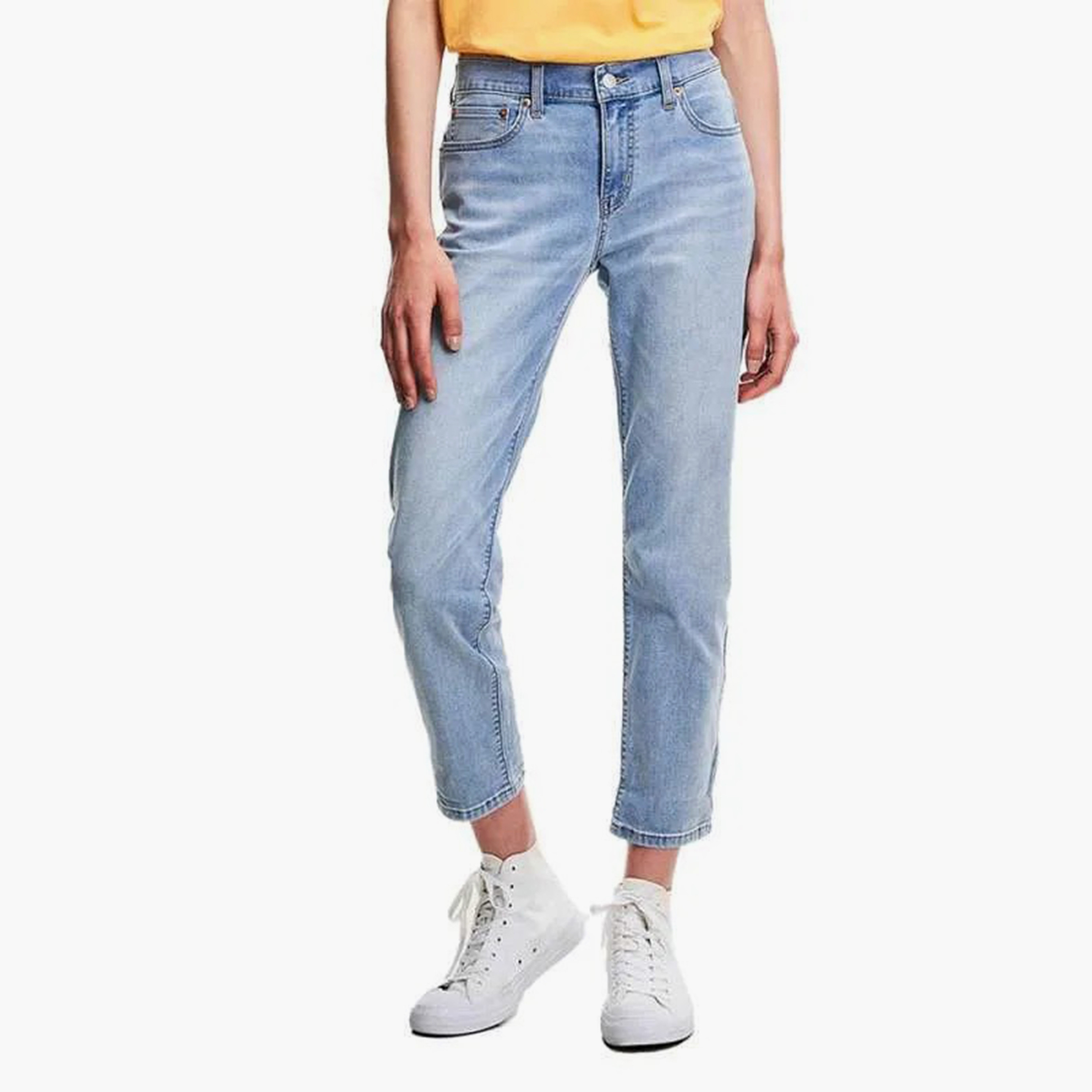 Levi's Boyfriend Fit Blue 5 Pockets Women's Jeans-women-clothing-bottoms-jeans-image-1