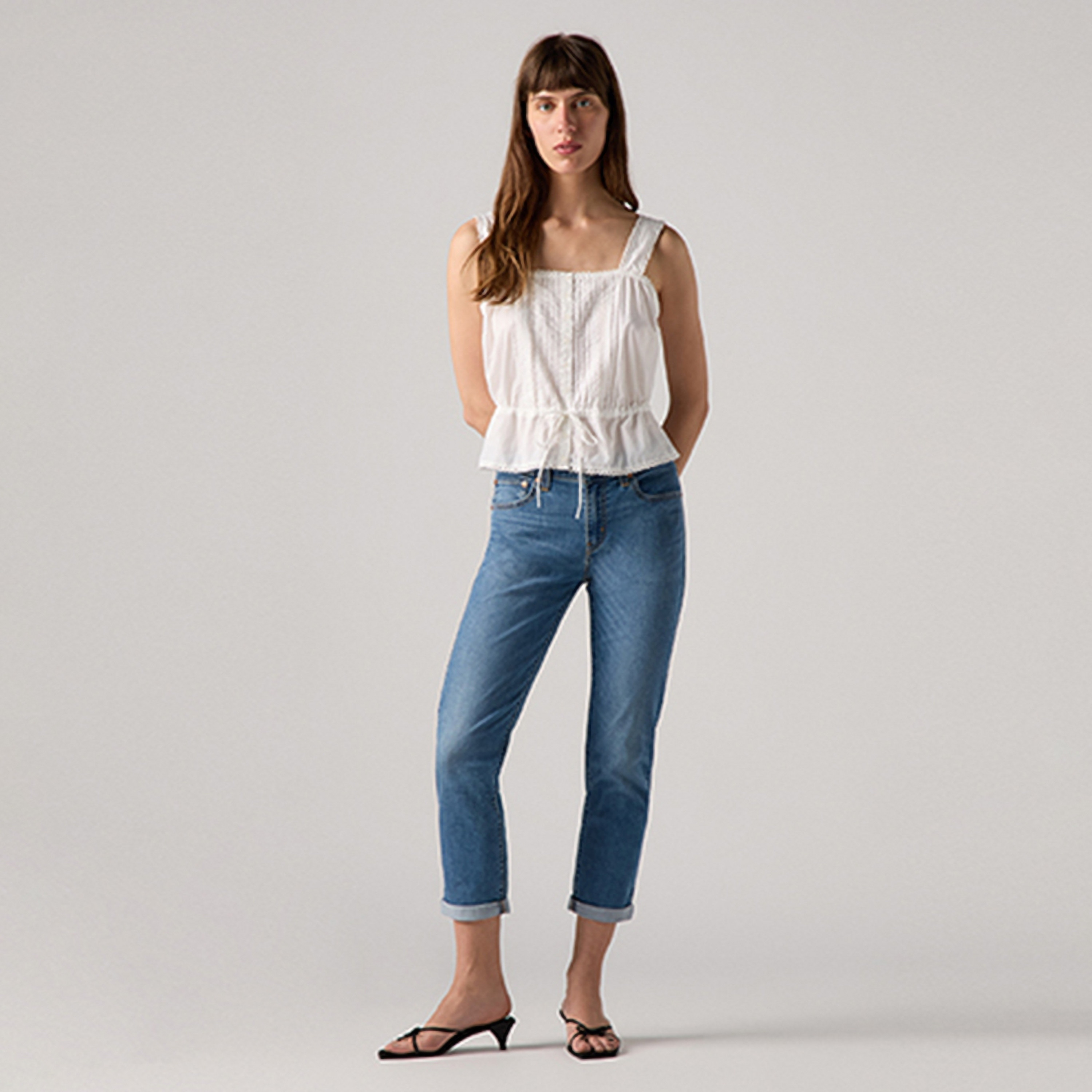 Levi's Boyfriend Fit Blue 5-Pockets Women's Jeans Inseam 30-women-clothing-bottoms-jeans-image-2