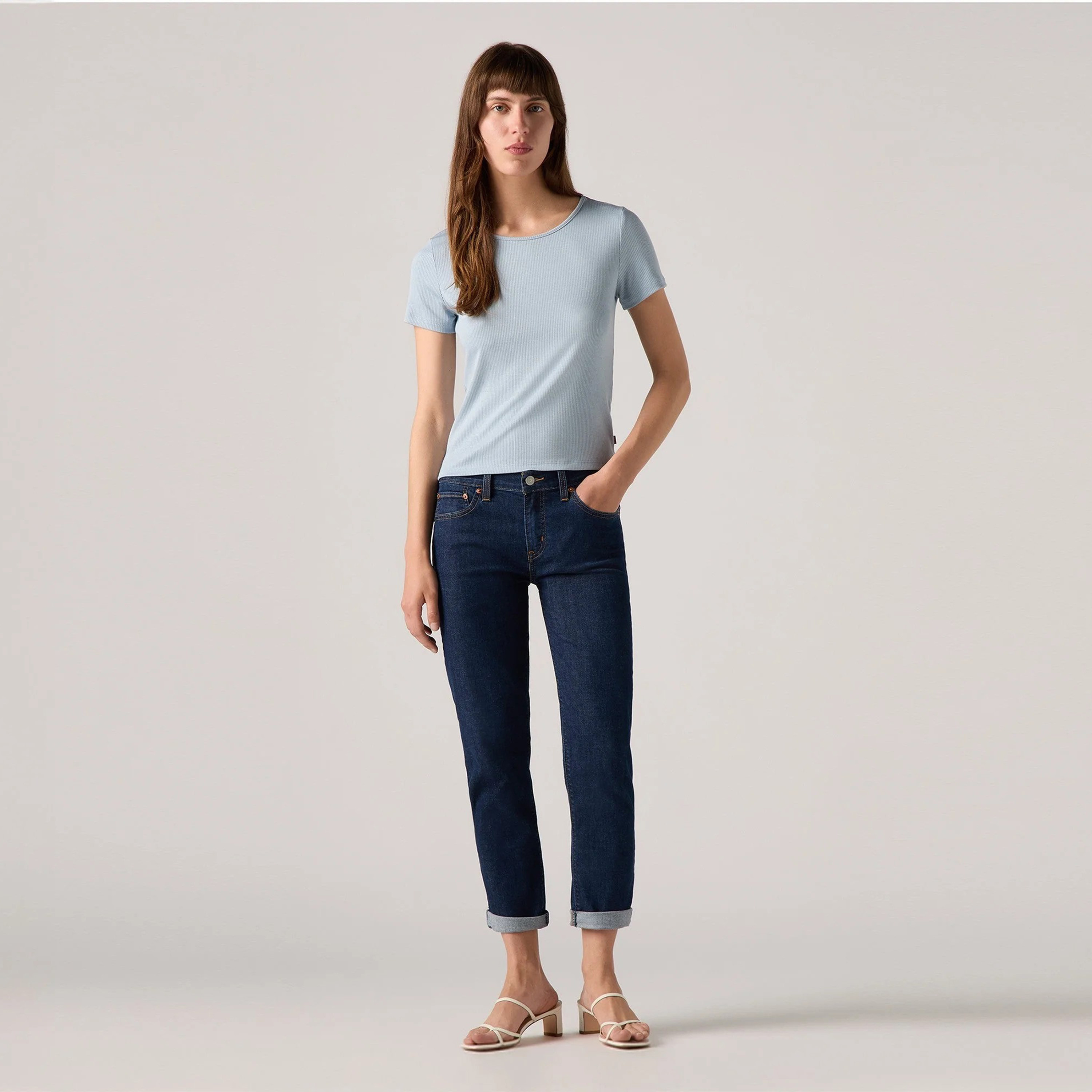 Levi's Tapered Fit Blue 5-Pocket Women's Jeans Inseam 30-women-clothing-bottoms-jeans-image-2