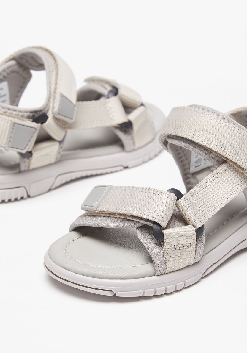 Juniors Solid Floaters with Hook and Loop Closure-Boy%27s Sandals-image-3