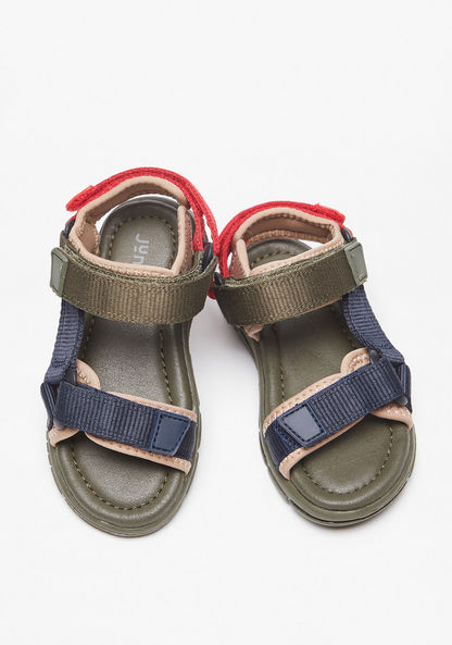 Juniors Solid Floaters with Hook and Loop Closure-Boy%27s Sandals-image-1
