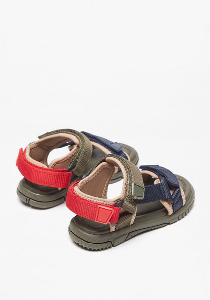 Juniors Solid Floaters with Hook and Loop Closure-Boy%27s Sandals-image-2