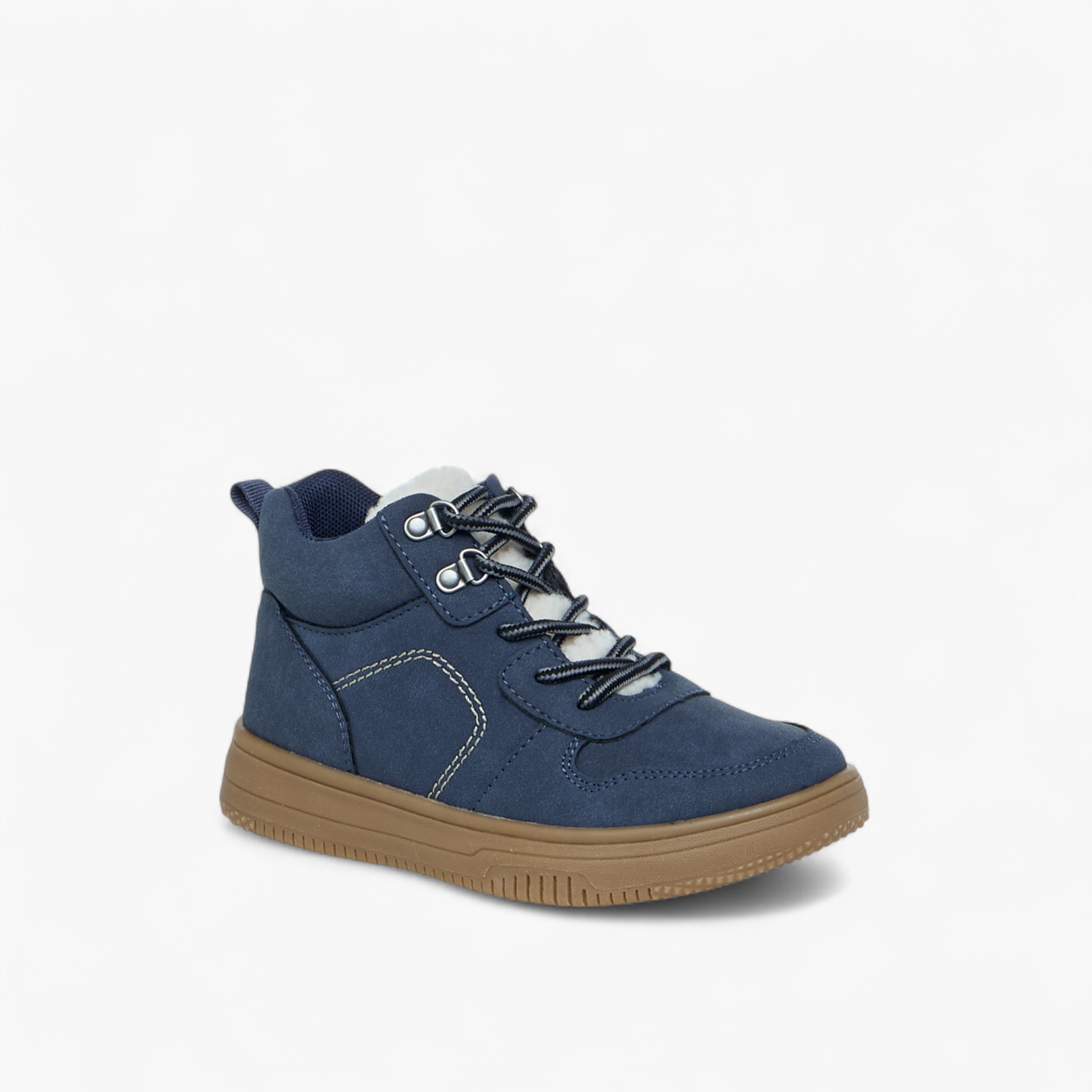 Mister Duchini Stitch Detail Ankle Boots with Lace-Up Closure-boys-shoes-boots-image-2