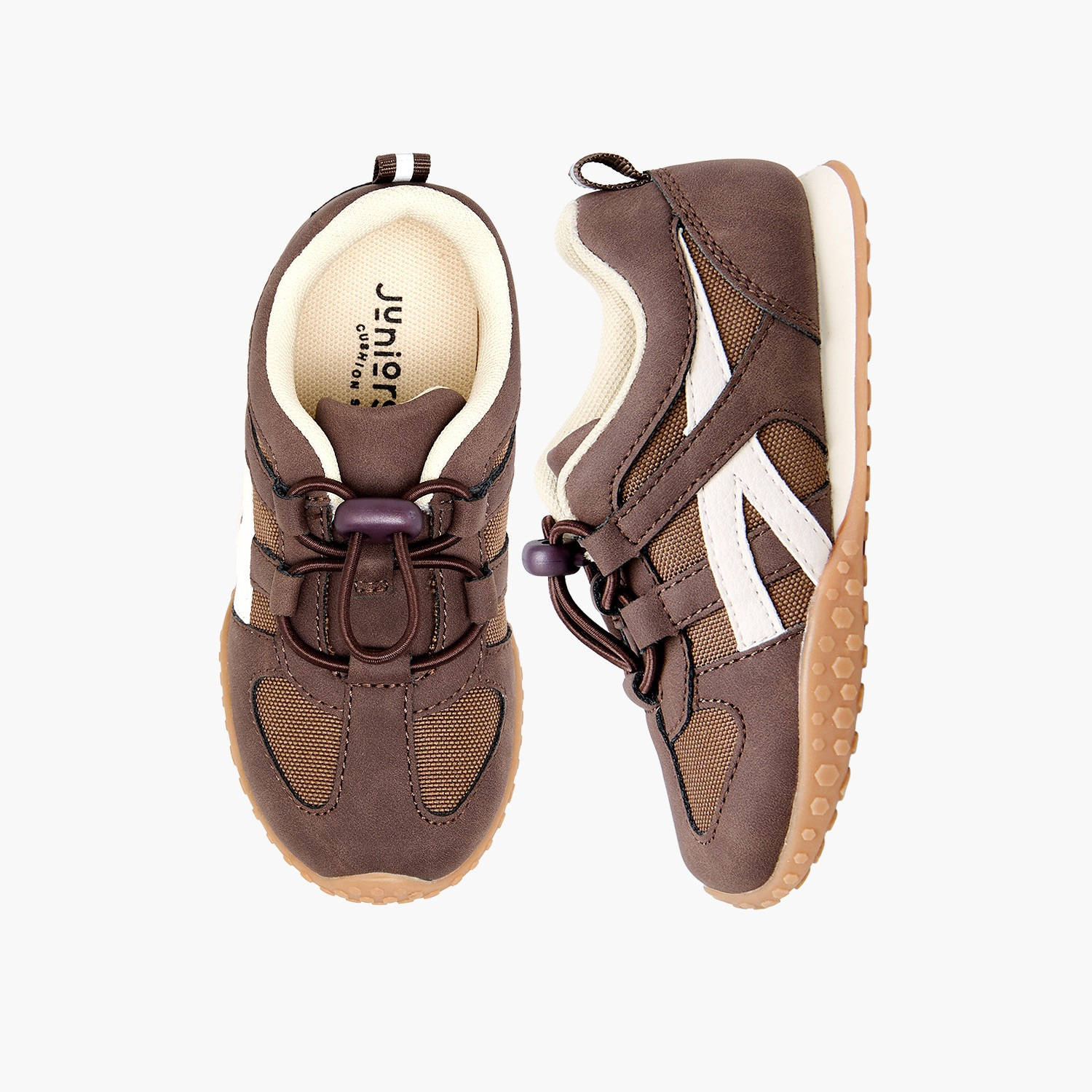 Juniors Boys Panelled Toggle Lace Ankle Sneakers-boys-shoes-sneakers-image-1