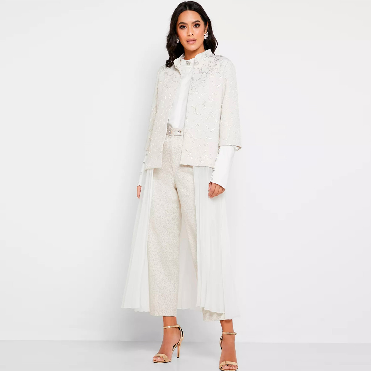 Anotah Textured Mid-Rise Pants-women-clothing-bottoms-trousers-image-4