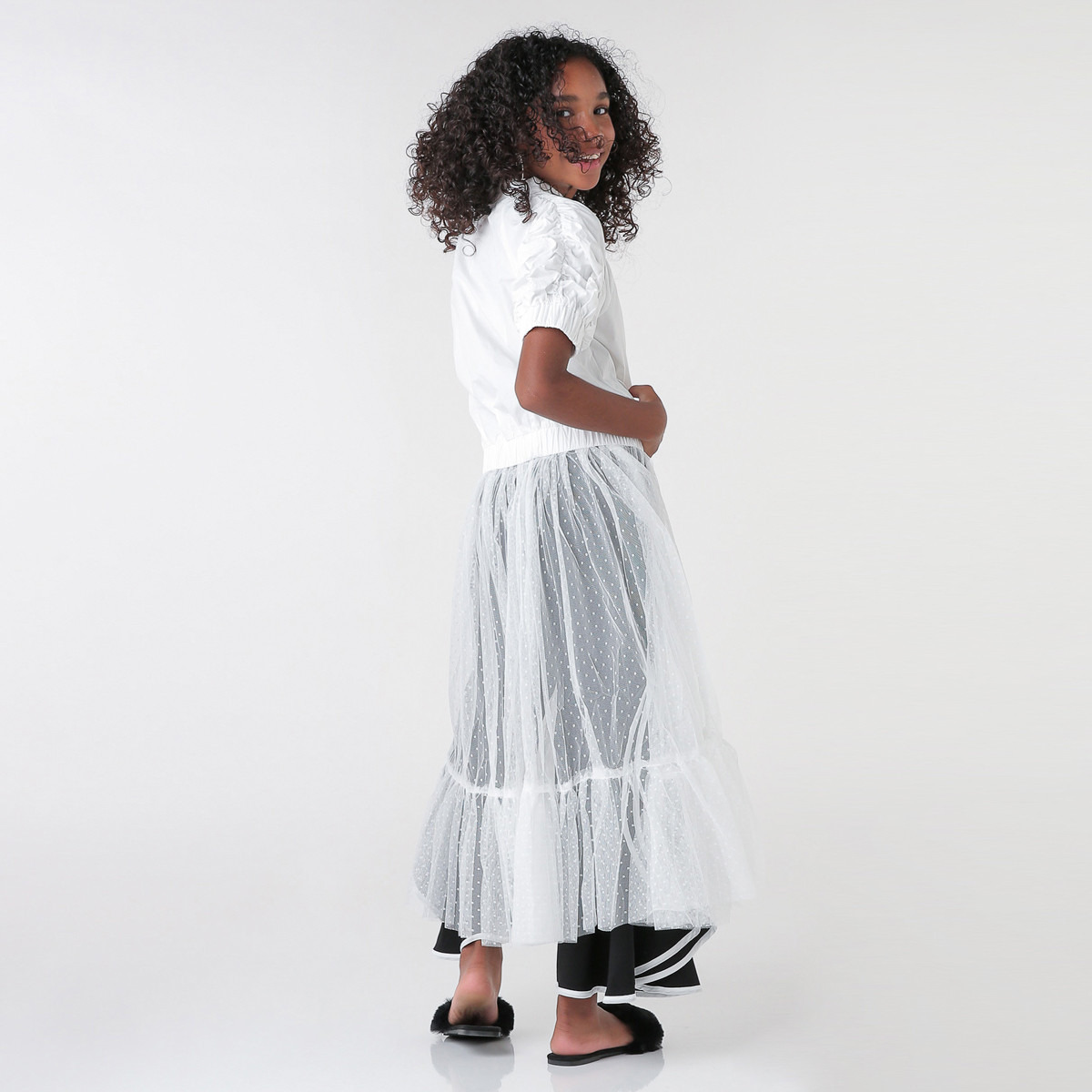 Anotah Peplum Mesh Dress with Slit-girls-clothing-dressesandjumpsuits-image-3