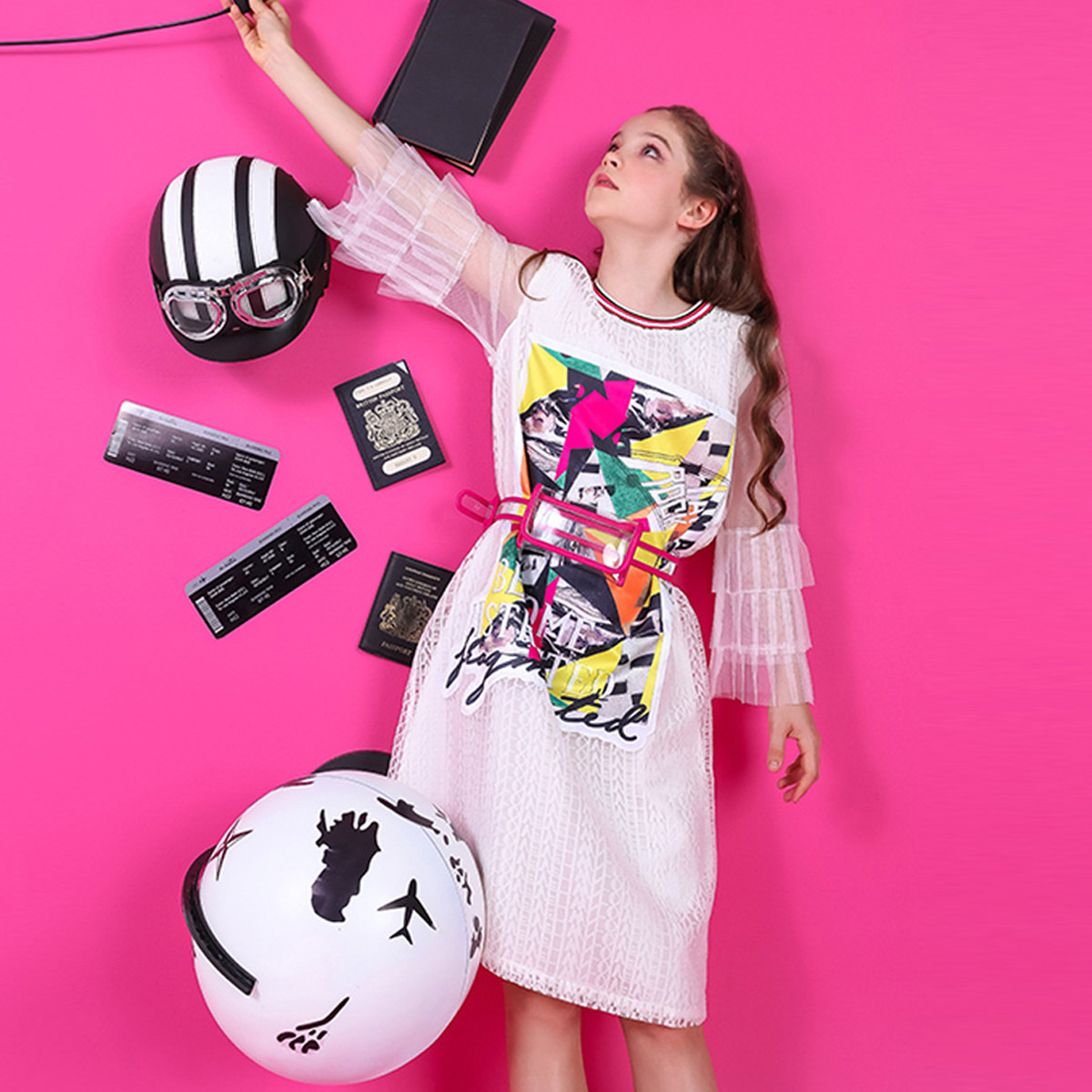 فستان ميدي بطبعات جرافيك للأطفال بأكمام طويلة من أنوتاه-girls-clothing-dressesandjumpsuits-image-2