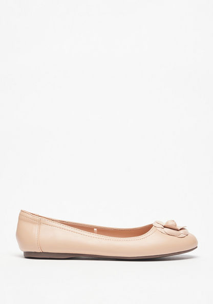 Celeste Women's Floral Accent Slip-On Ballerina Shoes-Women%27s Ballerinas-image-0