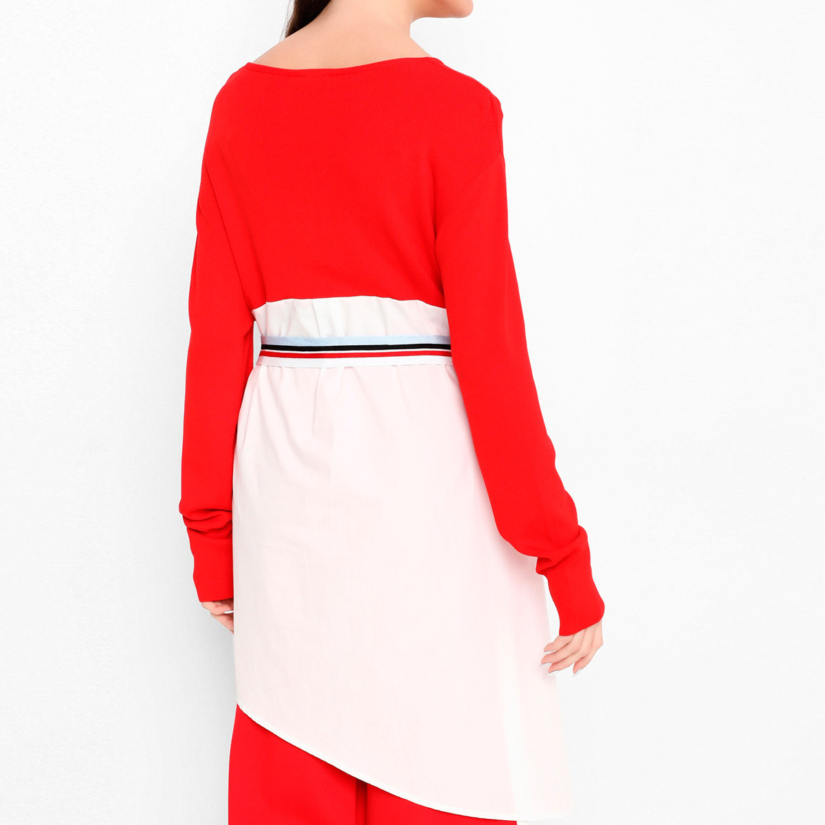 تونيك بياقة مستديرة وأكمام طويلة وطبعات وطول غير مستوي من أنوتاه-women-clothing-shirtsandblouses-blouses-image-3