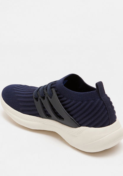 Dash Striped Walking Shoes with Slip-On Closure