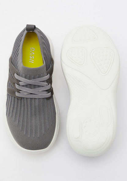 Dash Textured Slip-On Walking Shoes with Pull Tab