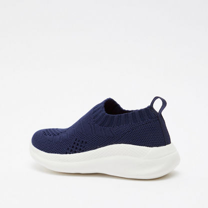 Dash Textured Slip-On Shoes with Pull Tab Detail-Baby Boy%27s Shoes-image-2