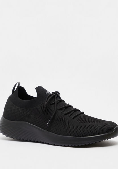 Dash Textured Lace-Up Running Shoes-Men%27s Sports Shoes-image-1