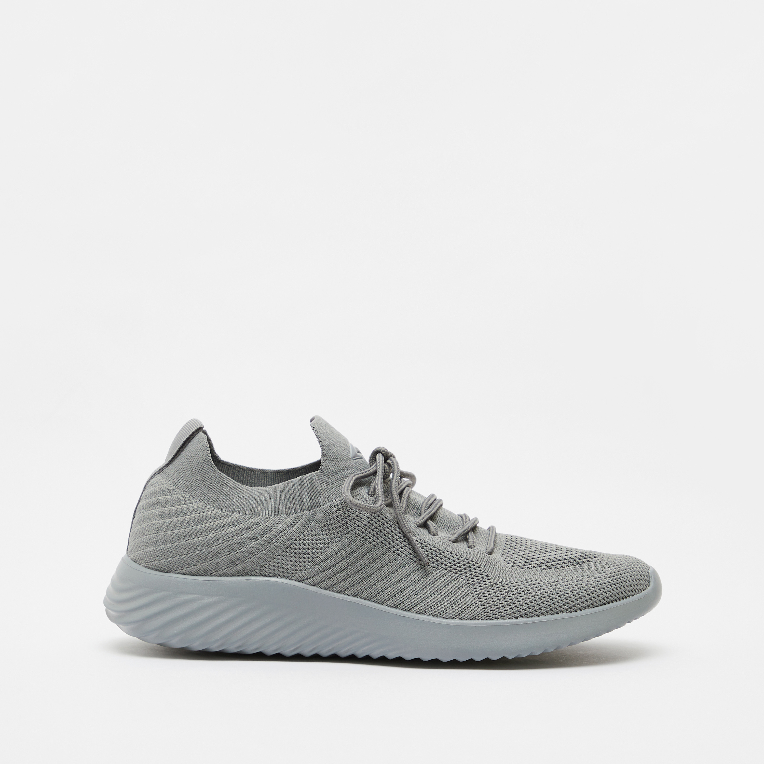 Dash Textured Lace-Up Running Shoes-sports-men-shoes-image-1