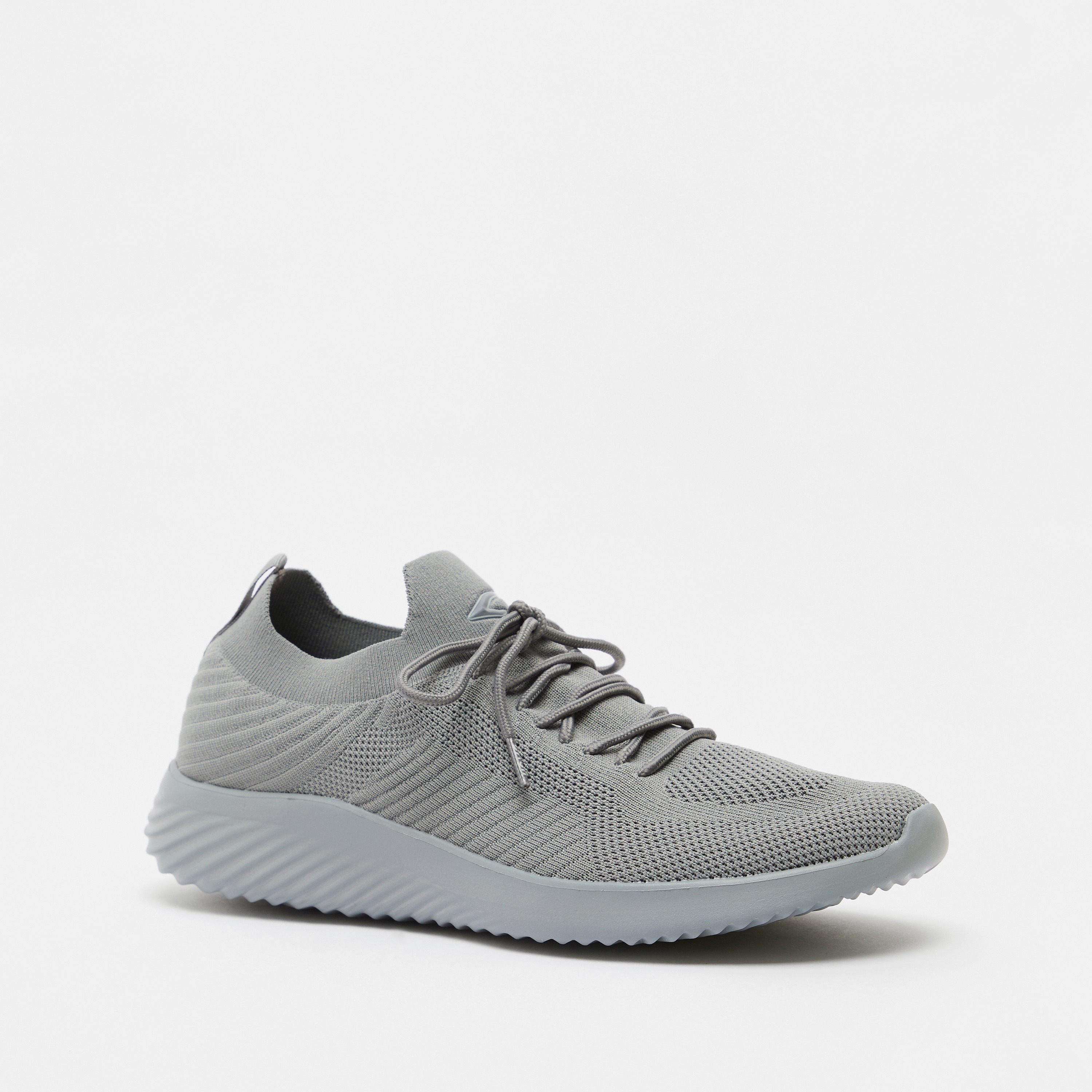 Dash Textured Lace-Up Running Shoes-sports-men-shoes-image-2
