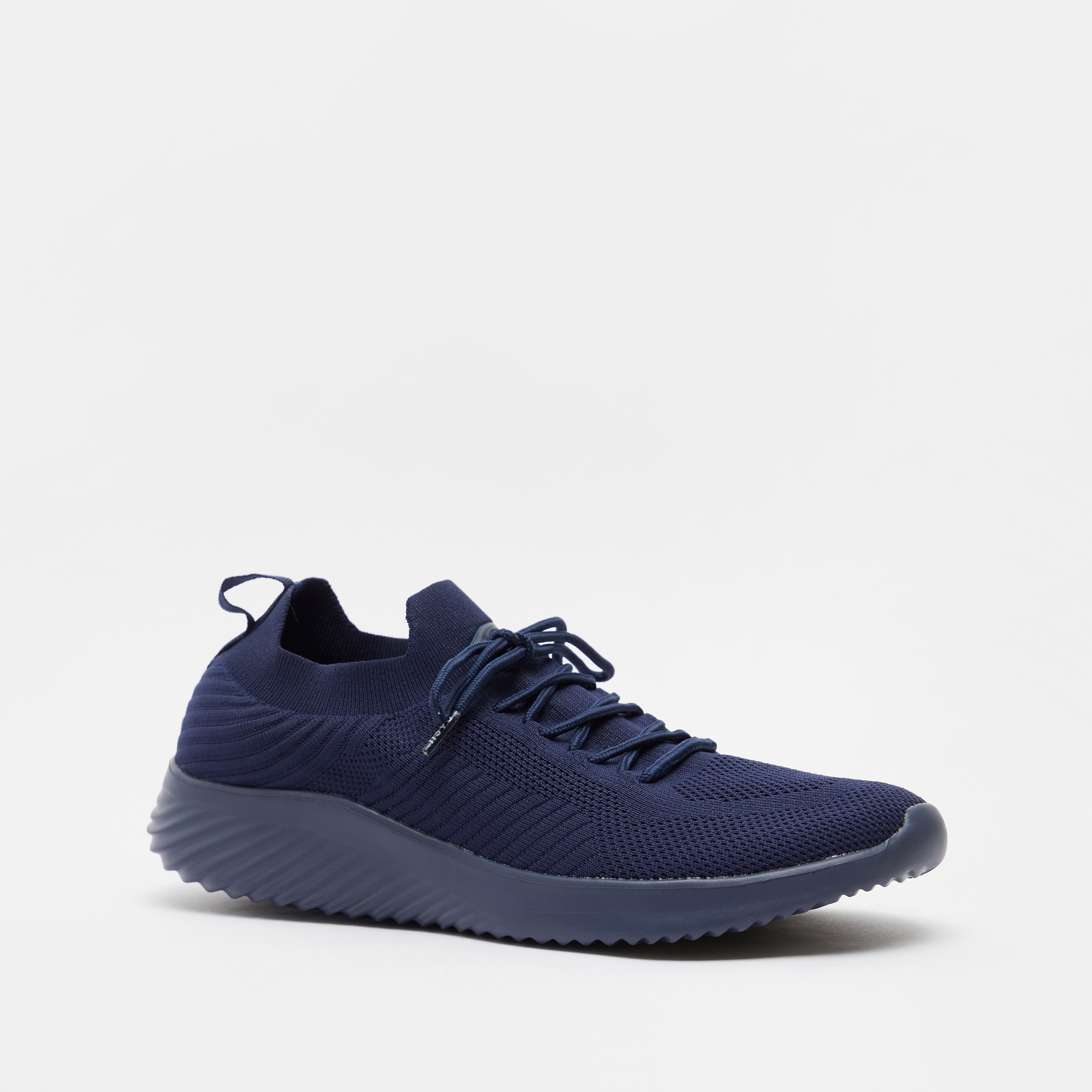 Dash Textured Lace-Up Running Shoes-sports-men-shoes-image-7