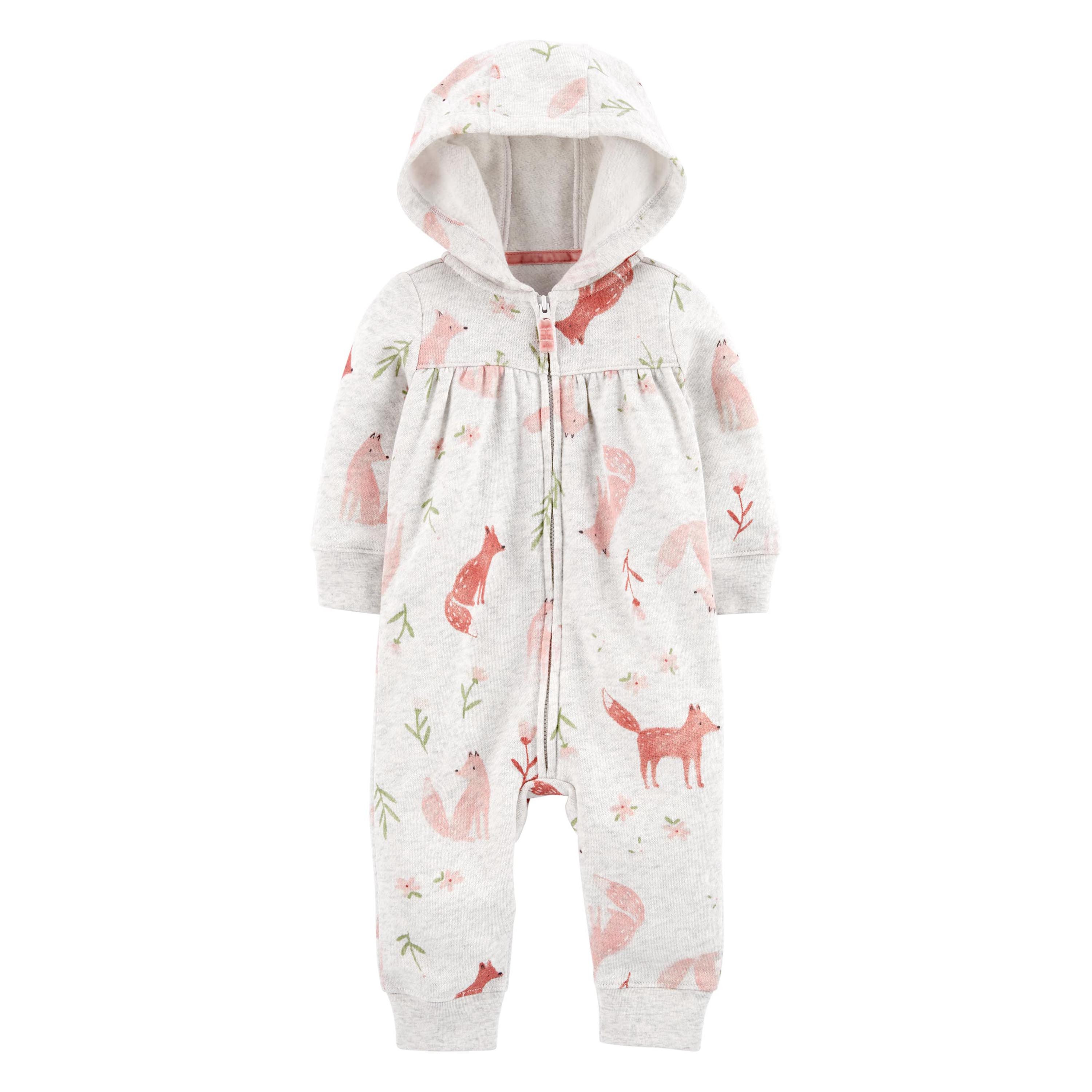 Buy Baby Girls Carter s Fox Zip Up Fleece Hooded Jumpsuit Online Centrepoint KSA