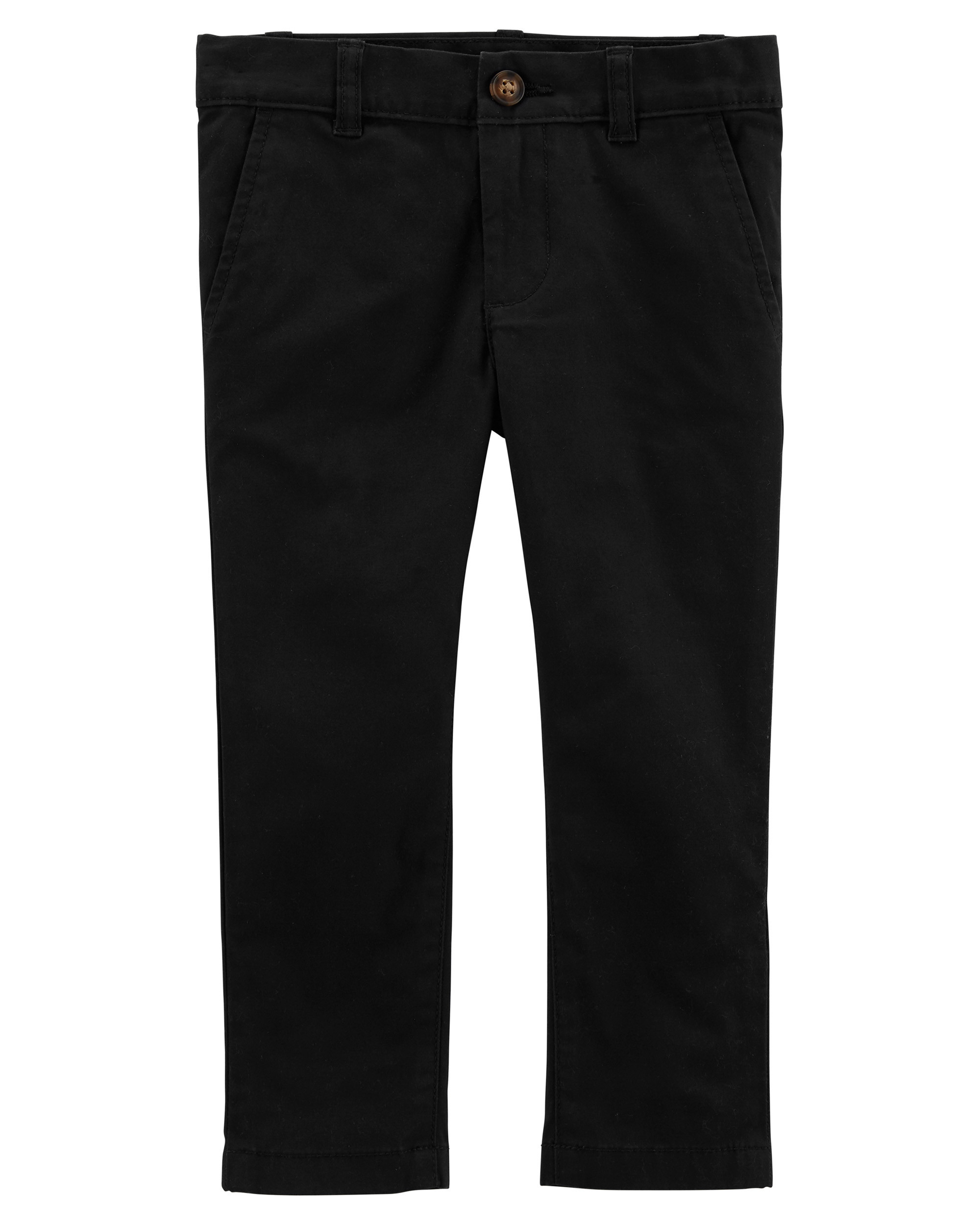 بنطلون شينو سادة بأزرار إغلاق وجيوب من كارترز-baby-boys-clothing-bottoms-trousers-image-1